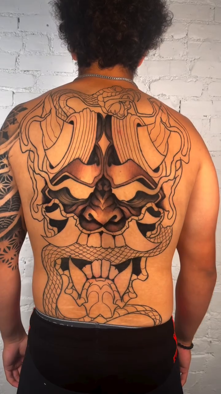 Tattoo by @authentics_nyc — japanese_irezumi, black_and_grey