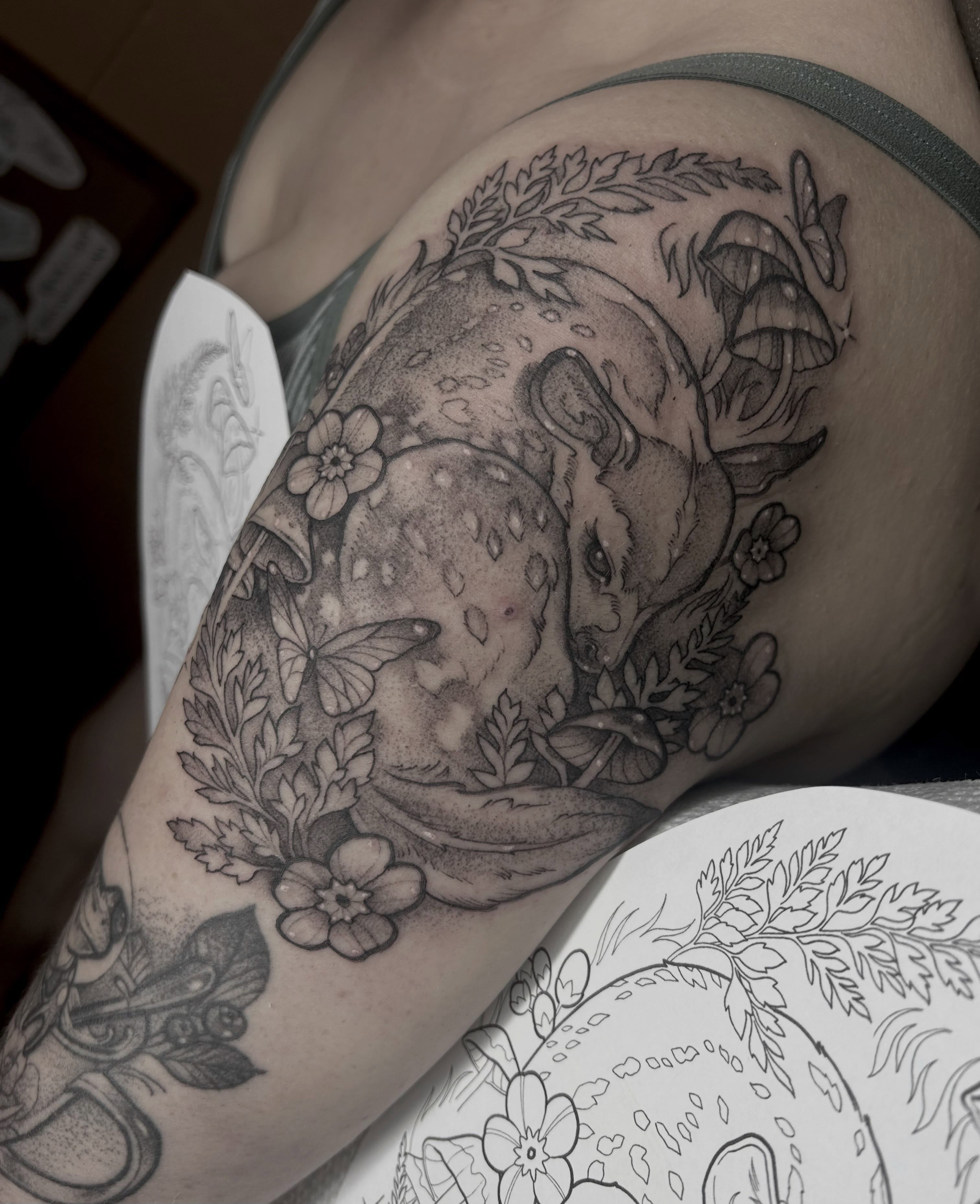 Tattoo by @lovelytattooing — black_and_grey, realism