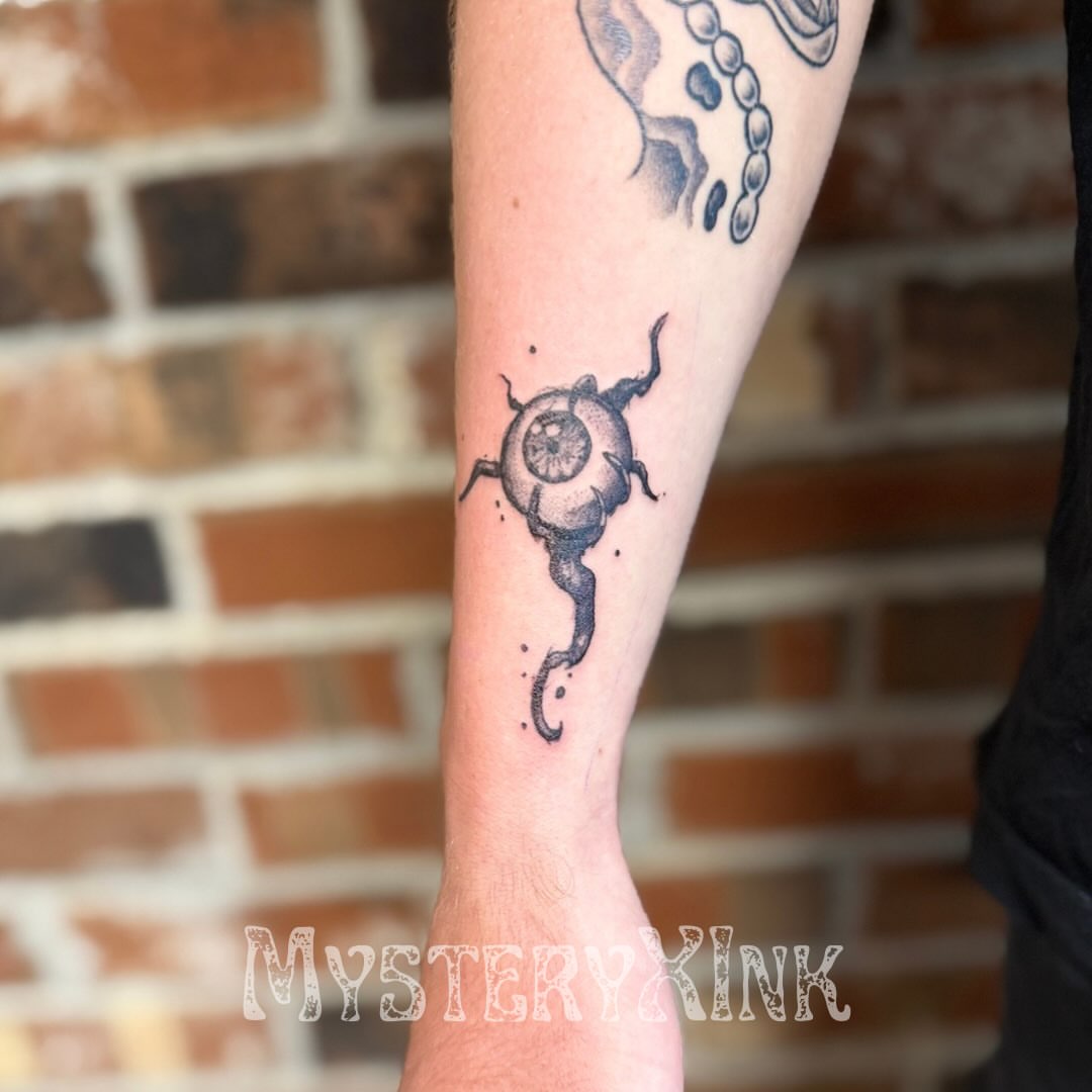 Tattoo by @mysteryxink — dotwork, geometric