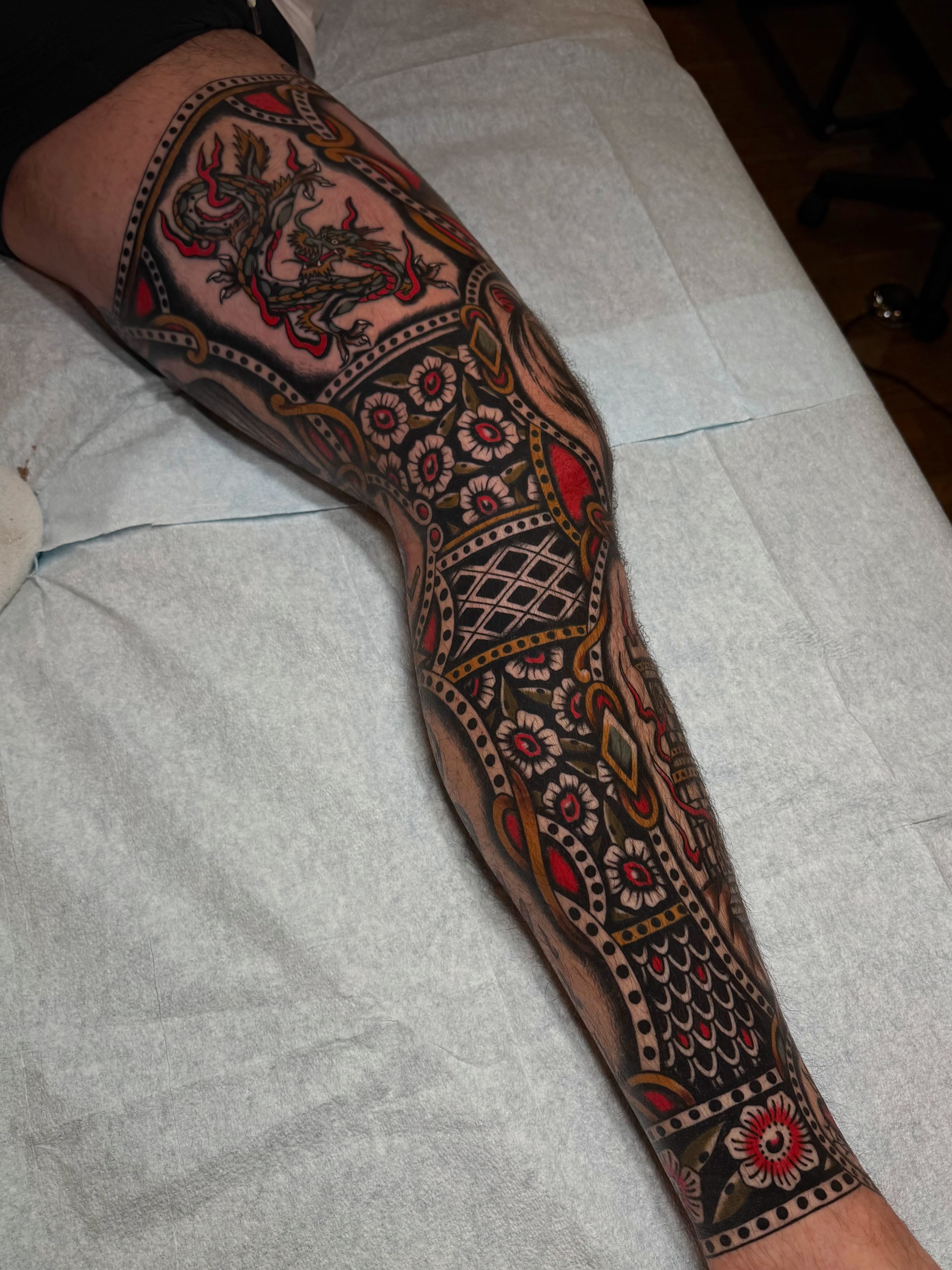 Tattoo by @caseyxsullivan — american_traditional, ornamental