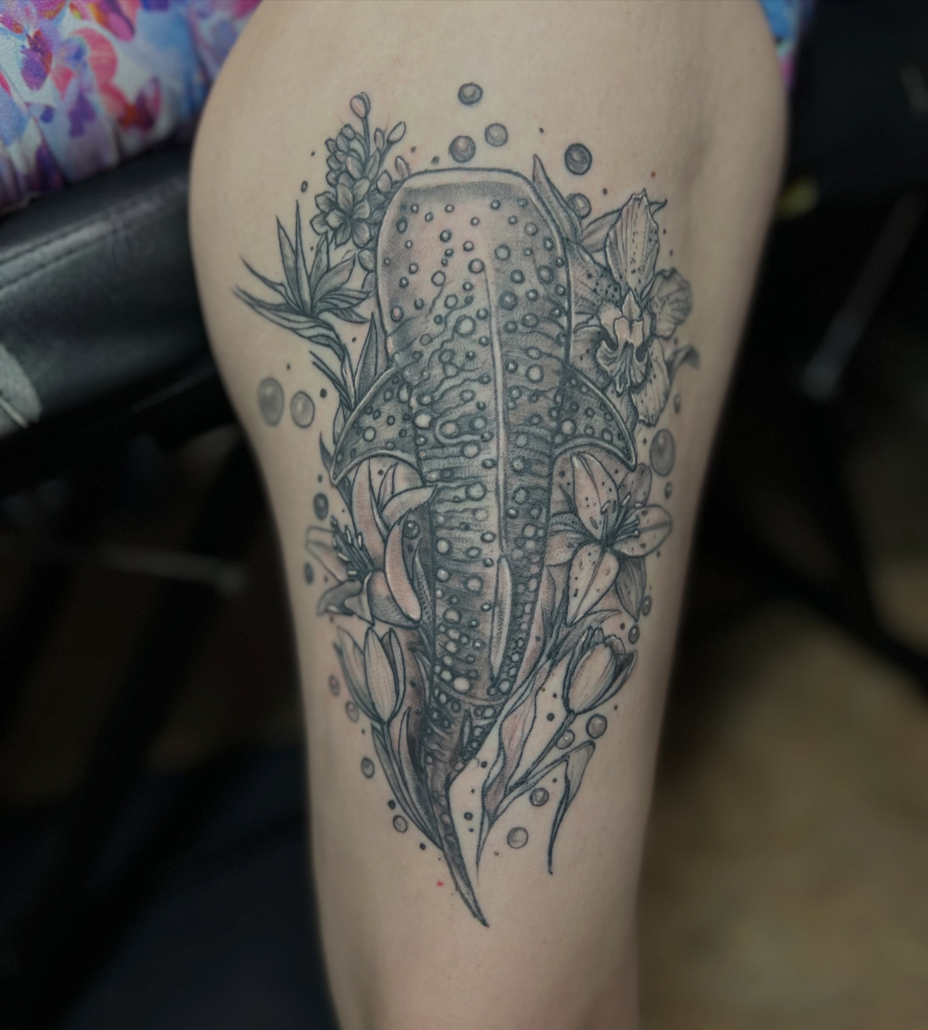 Tattoo by @artedlio — dotwork, black_and_grey