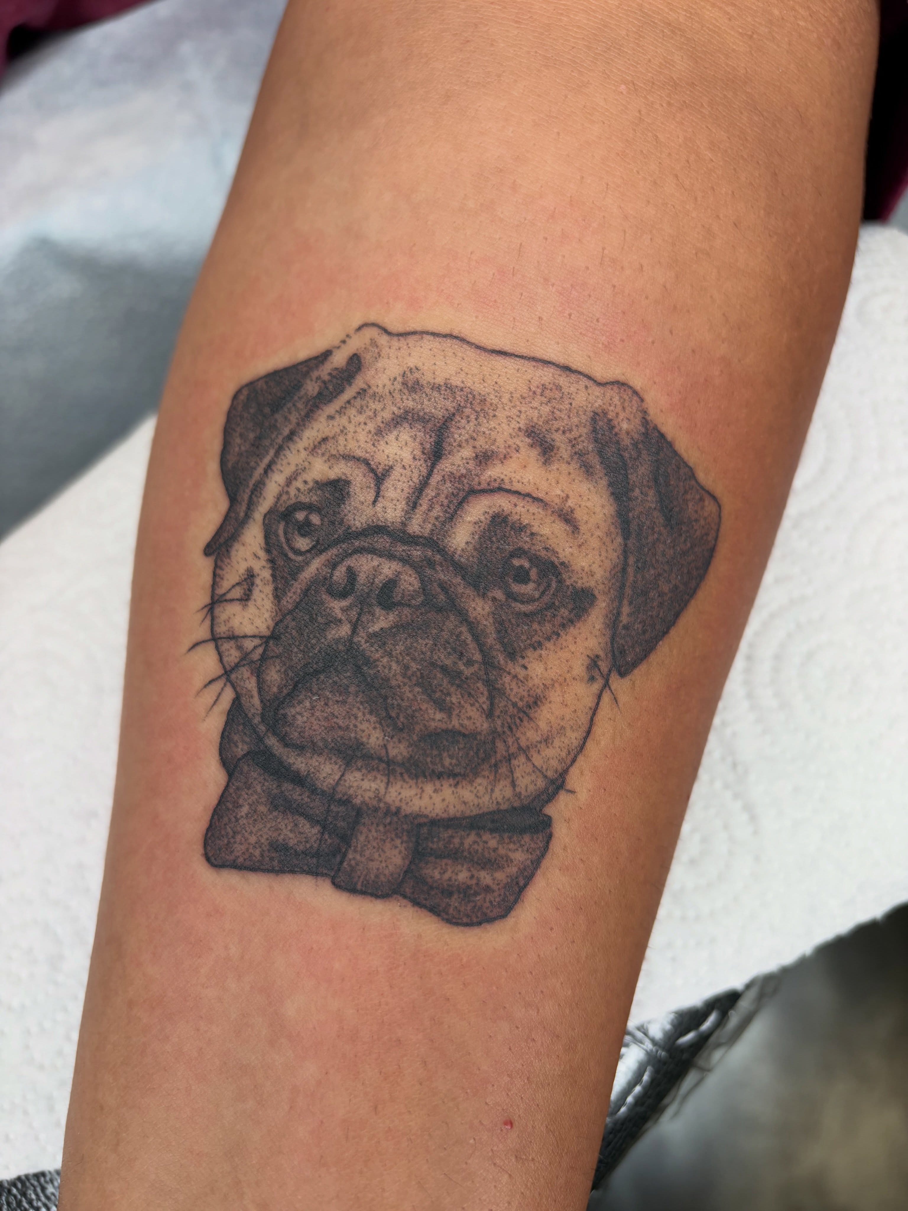 Tattoo by @bobibeanz — dotwork