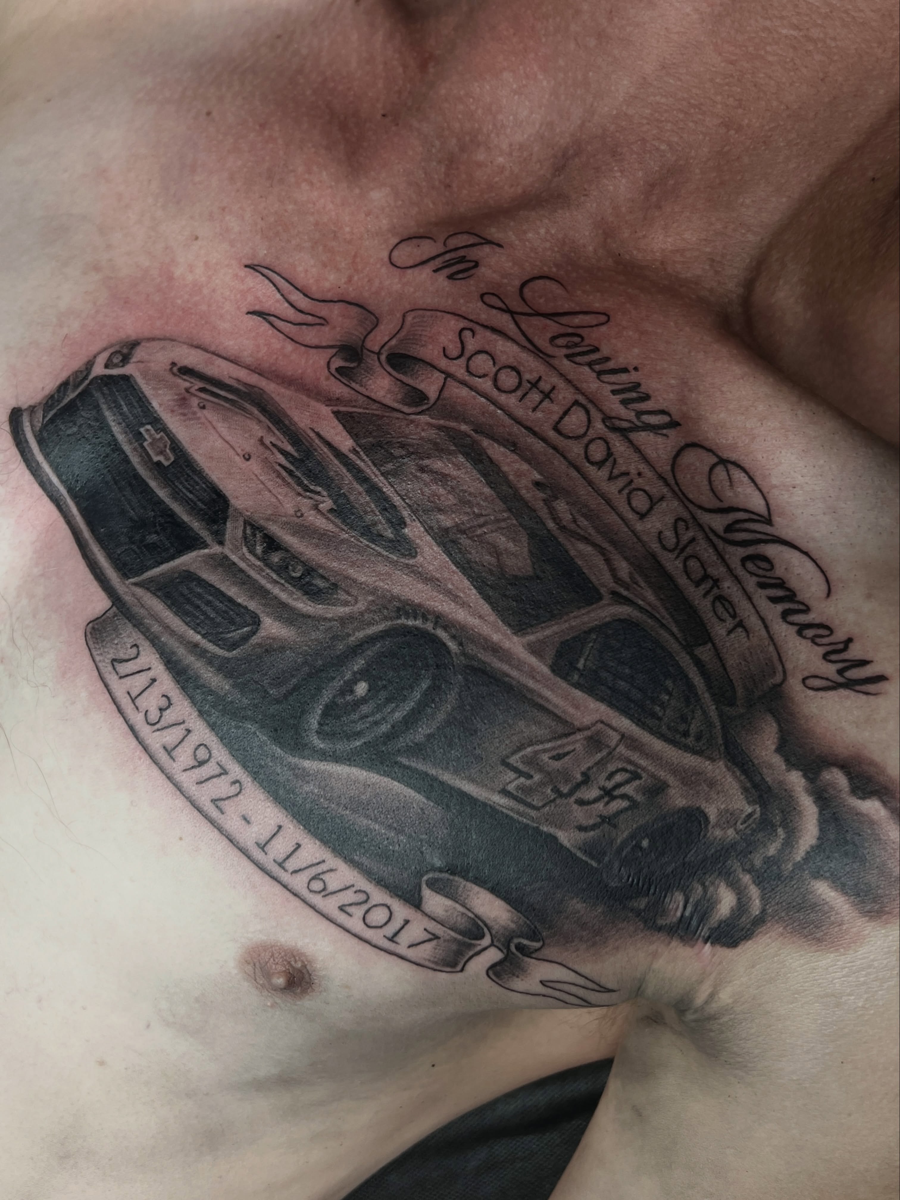 Tattoo by @mimzipma — black_and_grey