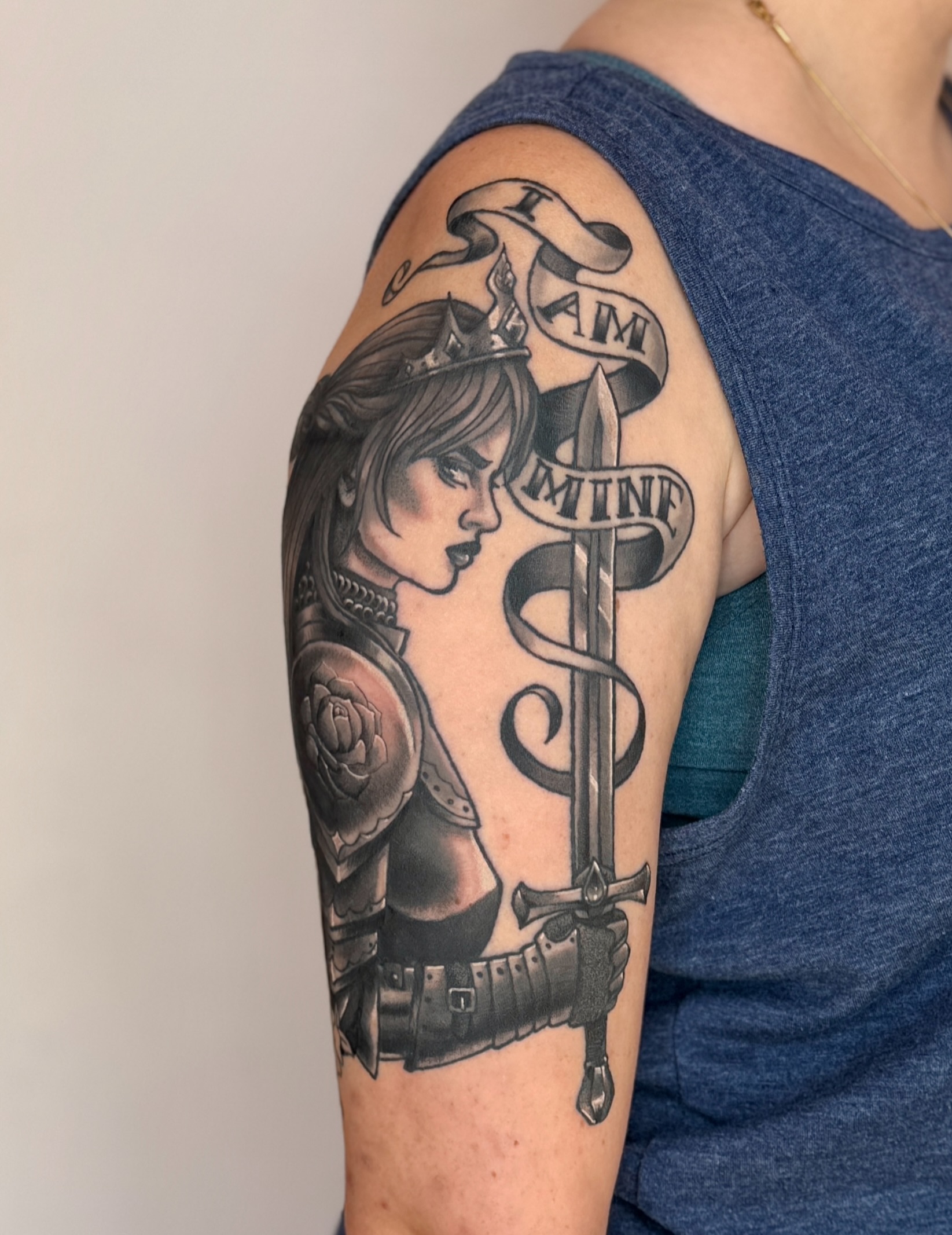 Tattoo by @pollenpowder — black_and_grey, realism