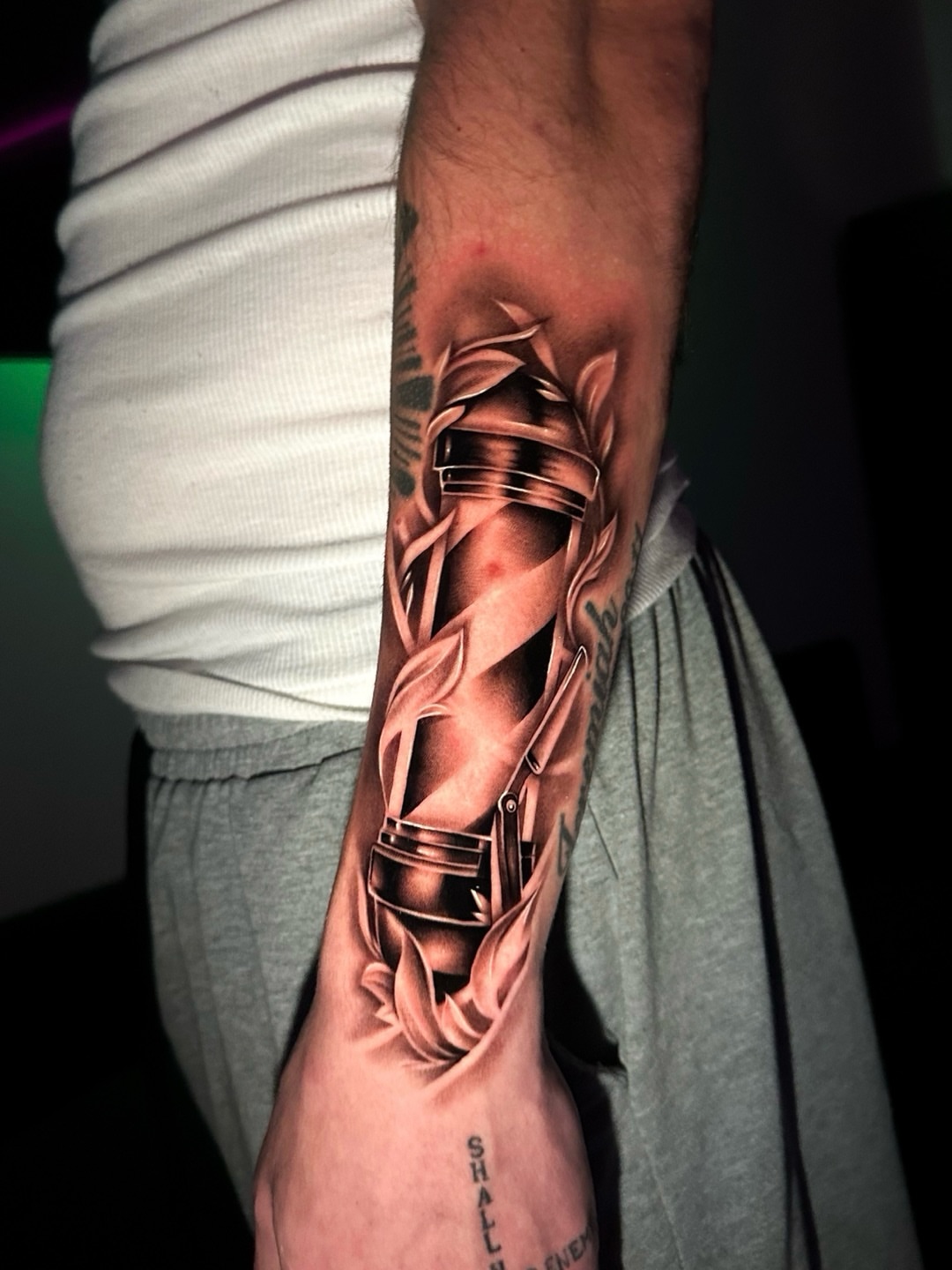 Mechanical device realism tattoo on the forearm by Emma Sferdian🇷🇴