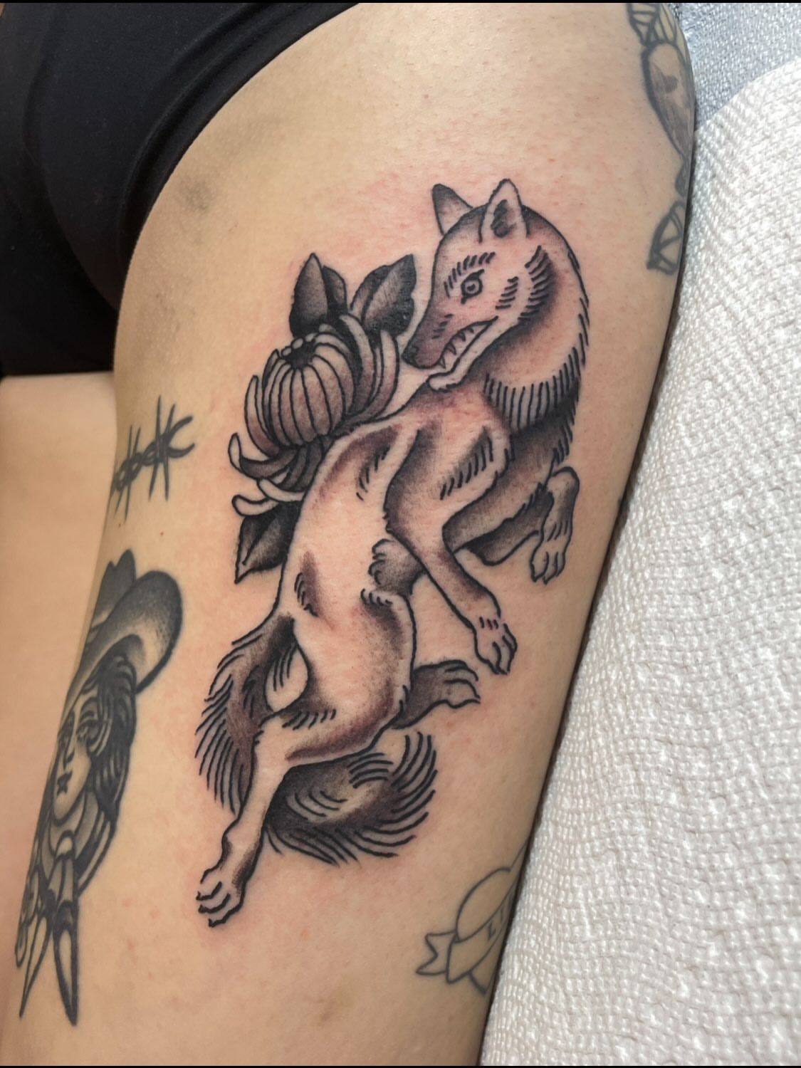Tattoo by @audri_adorned — black_and_grey