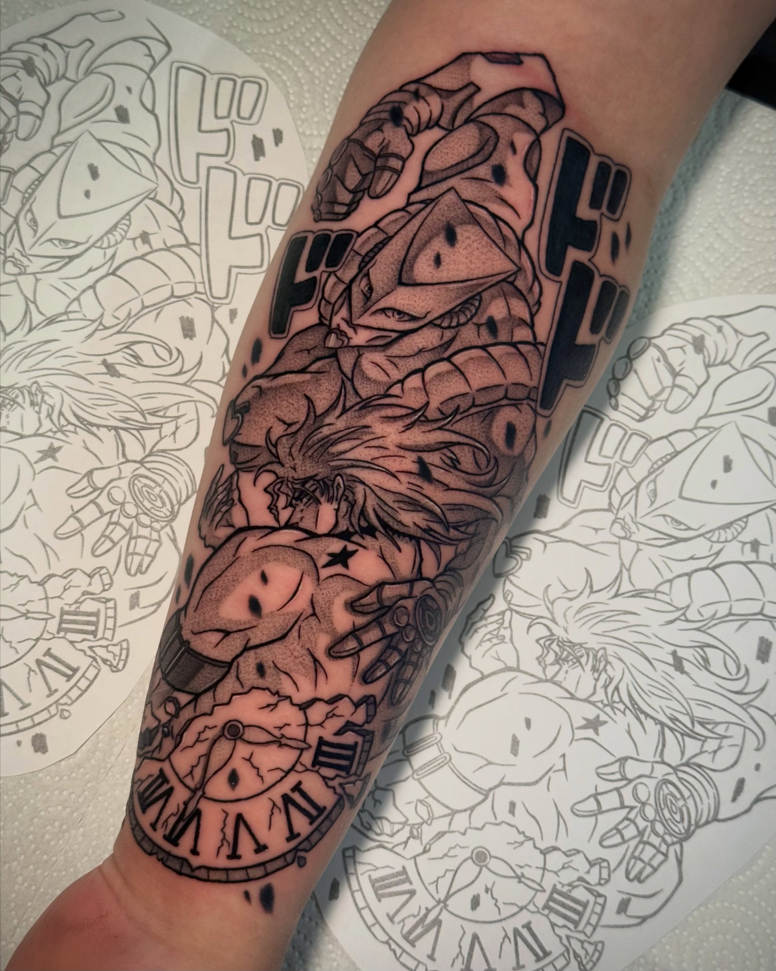 Tattoo by @create.inks — anime, dotwork