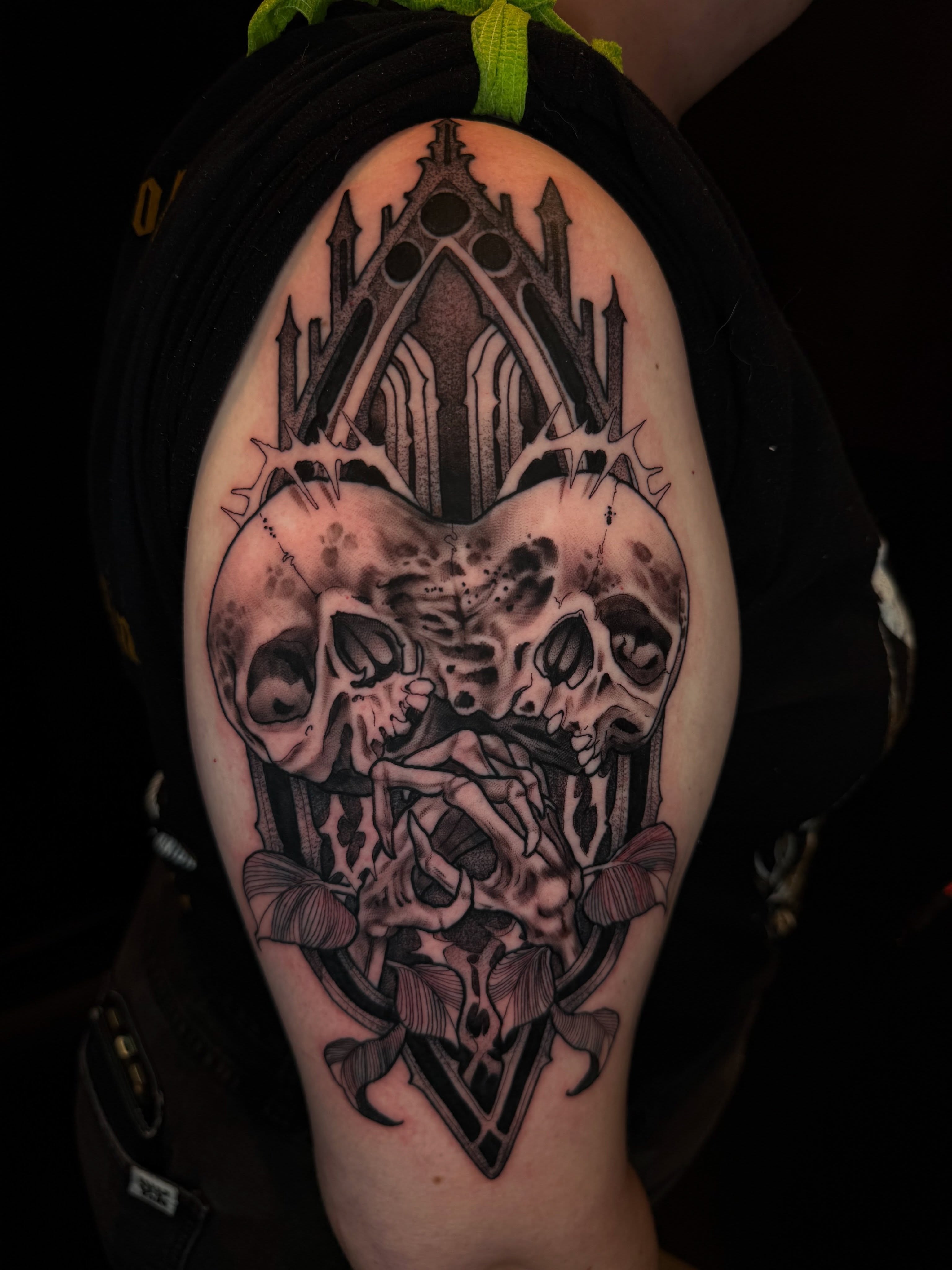 Tattoo by @tattoosbydingle — black_and_grey, dark_realism
