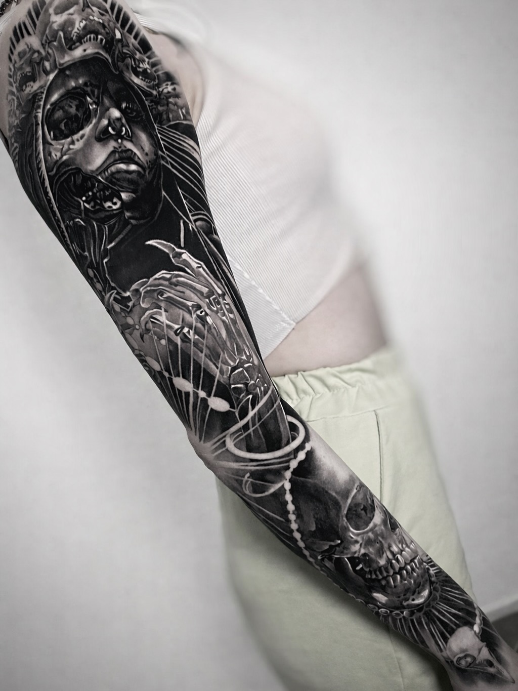Tattoo by @_hello_vas โ realism, dark_realism