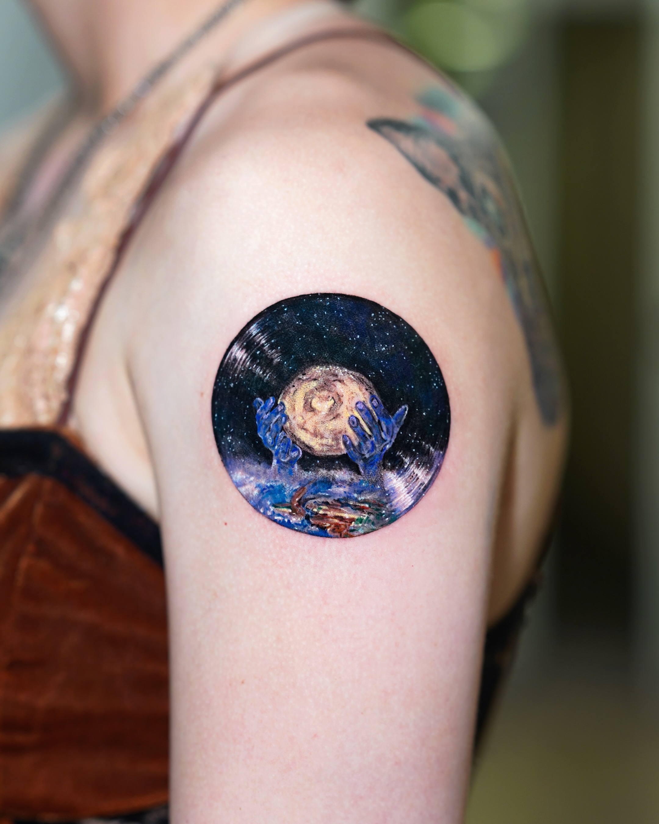 Tattoo by @tattooist_lani — realism, dotwork