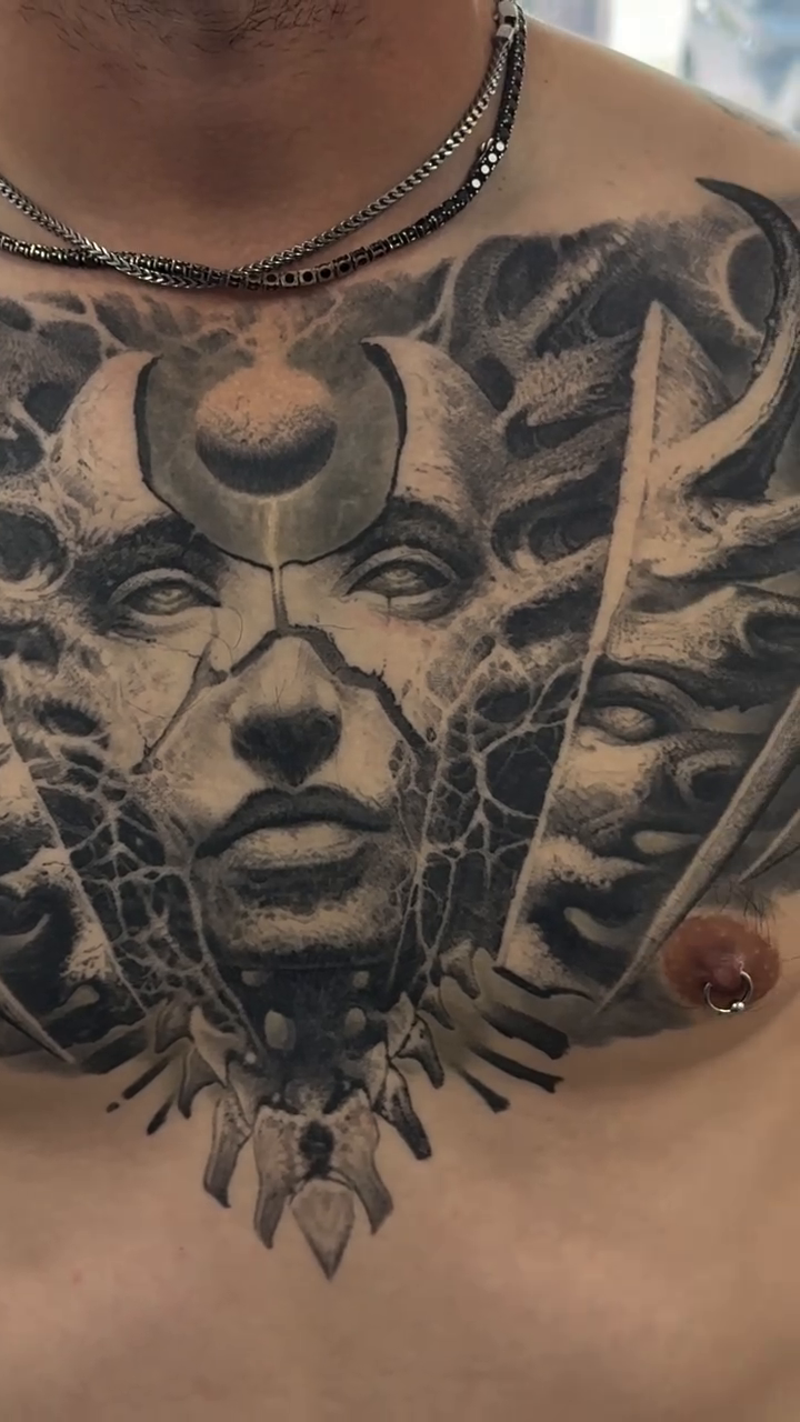 Tattoo by @robbylatos — black_and_grey, realism