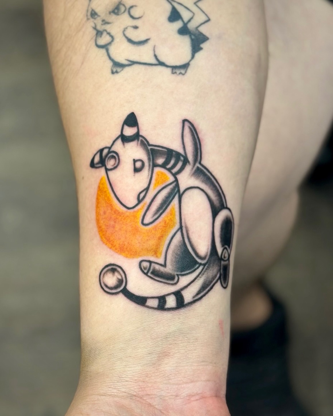 Squirtle American traditional tattoo on the forearm by David