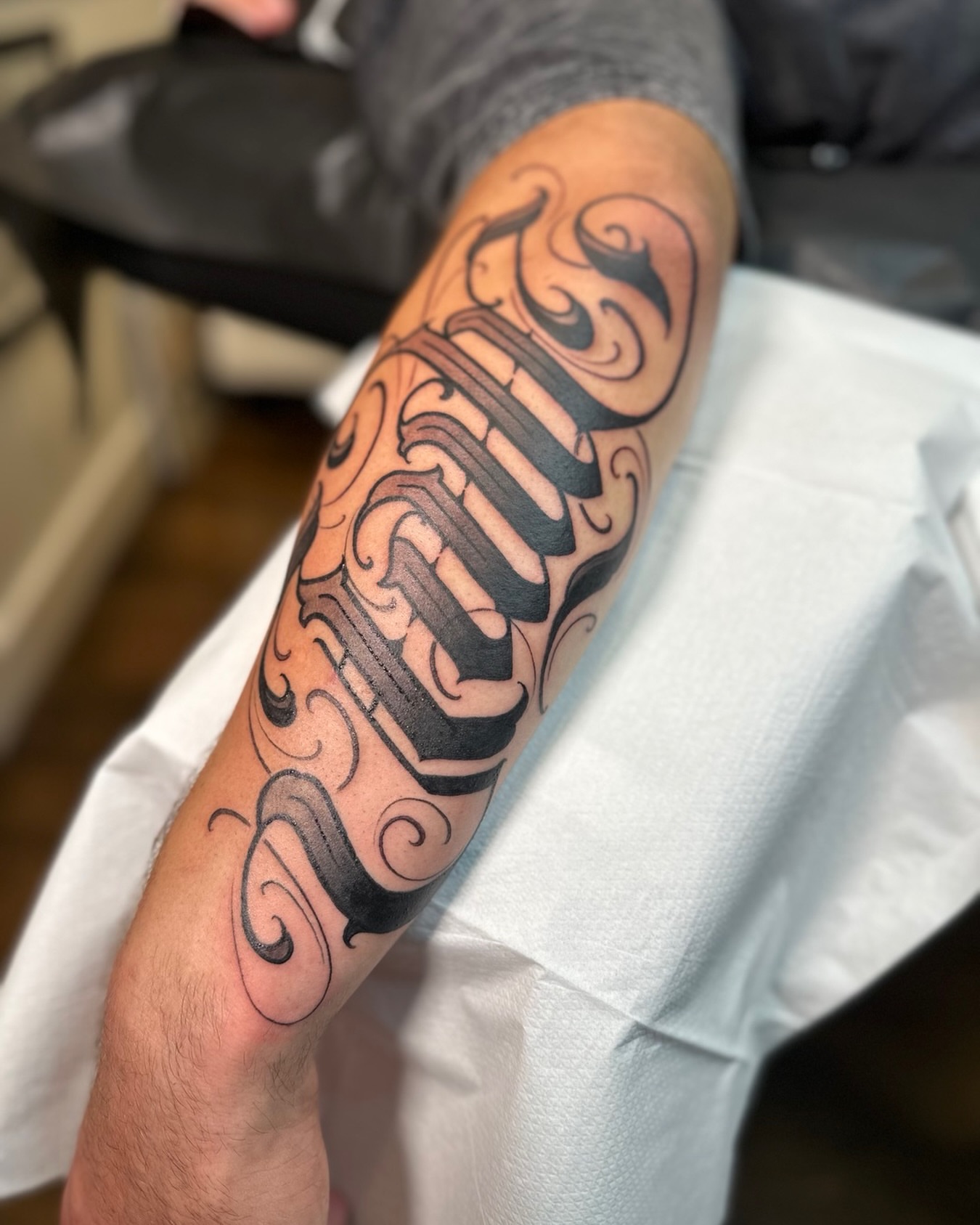 Tattoo by @deft_ink β lettering_script