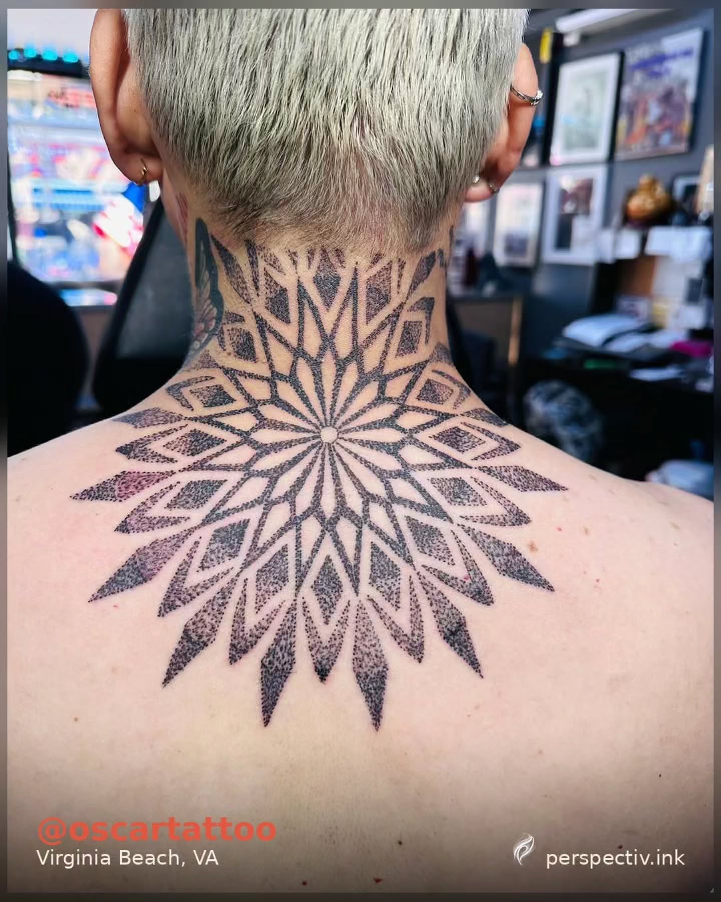 Tattoo by @steelcitytattoos — dotwork, geometric