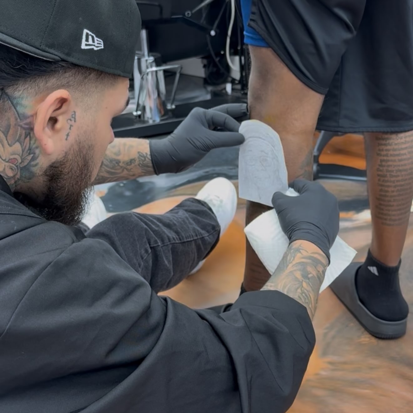Tattoo by @idrinkink_ — black_and_grey