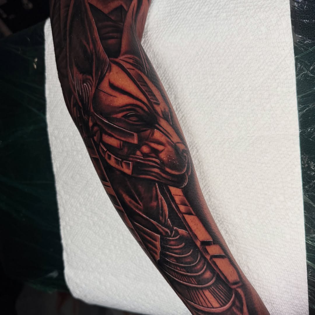 Tattoo by @idrinkink_ — black_and_grey, geometric