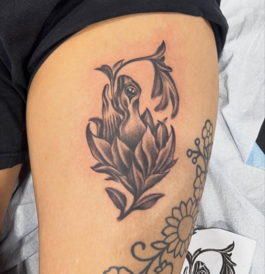 Tattoo by @justanothertattoo — black_and_grey, realism