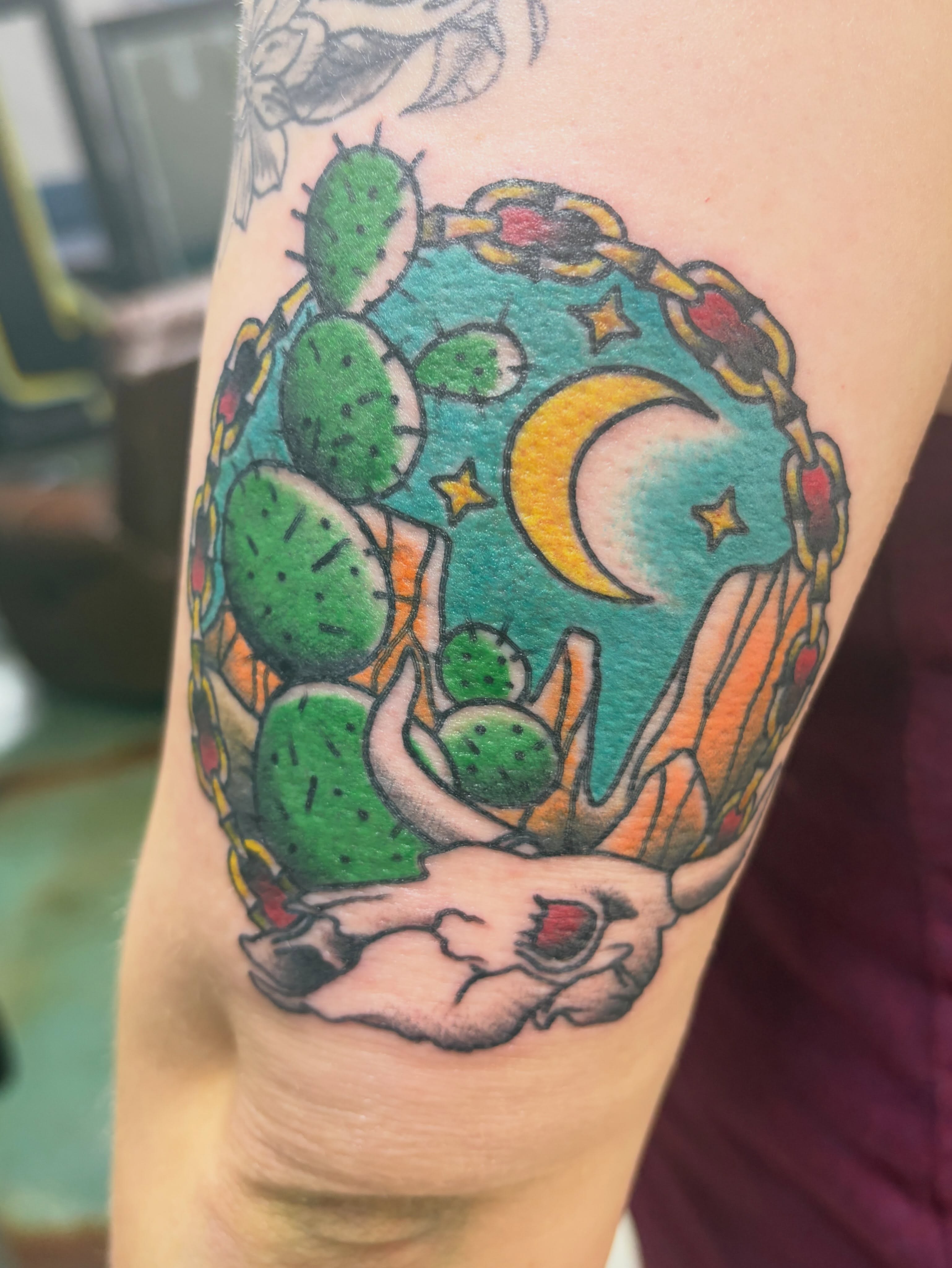 Tattoo by @heifbeantattoos — american_traditional, dotwork