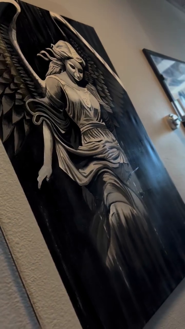 Angel realism tattoo by Henry Fuentes