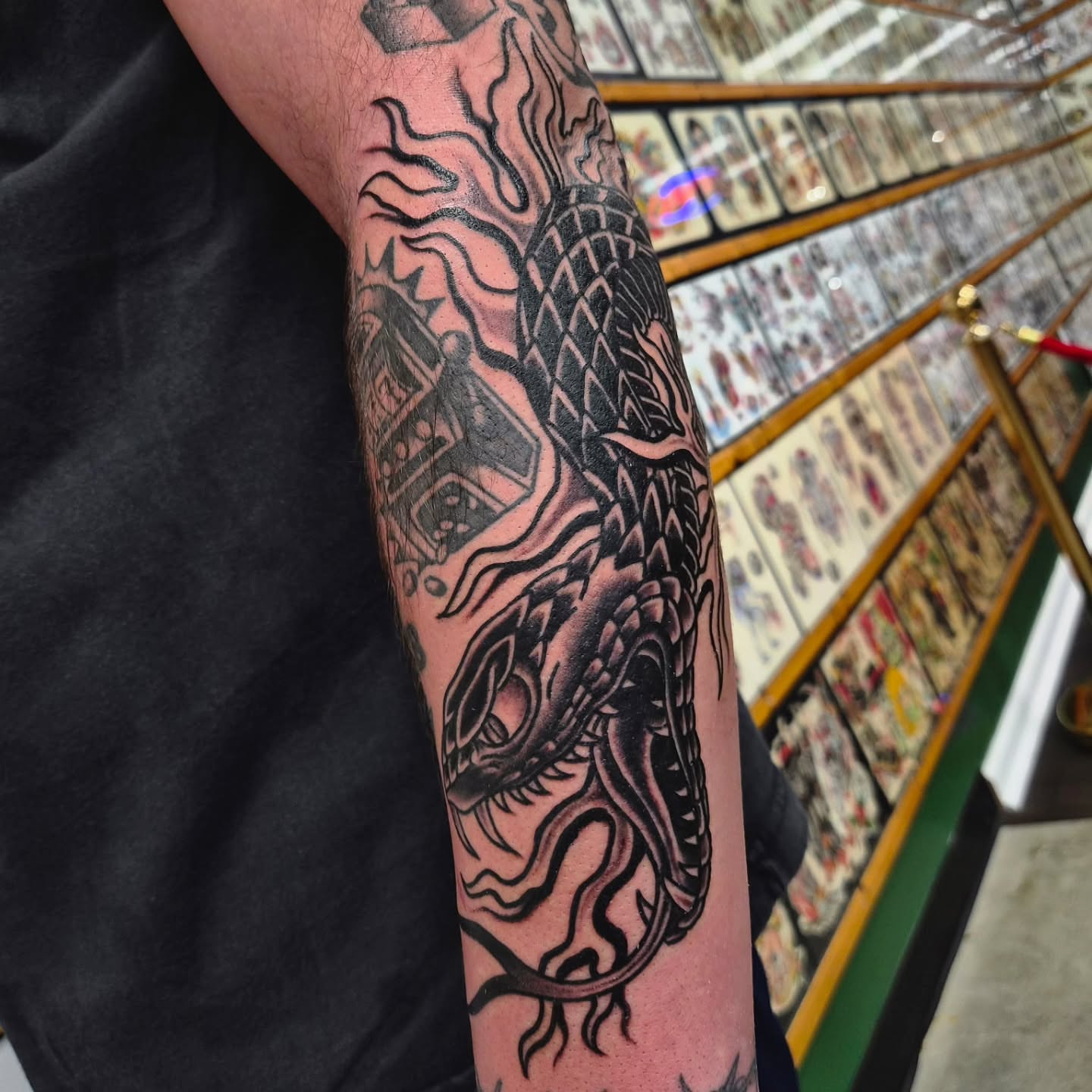 Tattoo by @fantasytattooco — black_and_grey, japanese_irezumi
