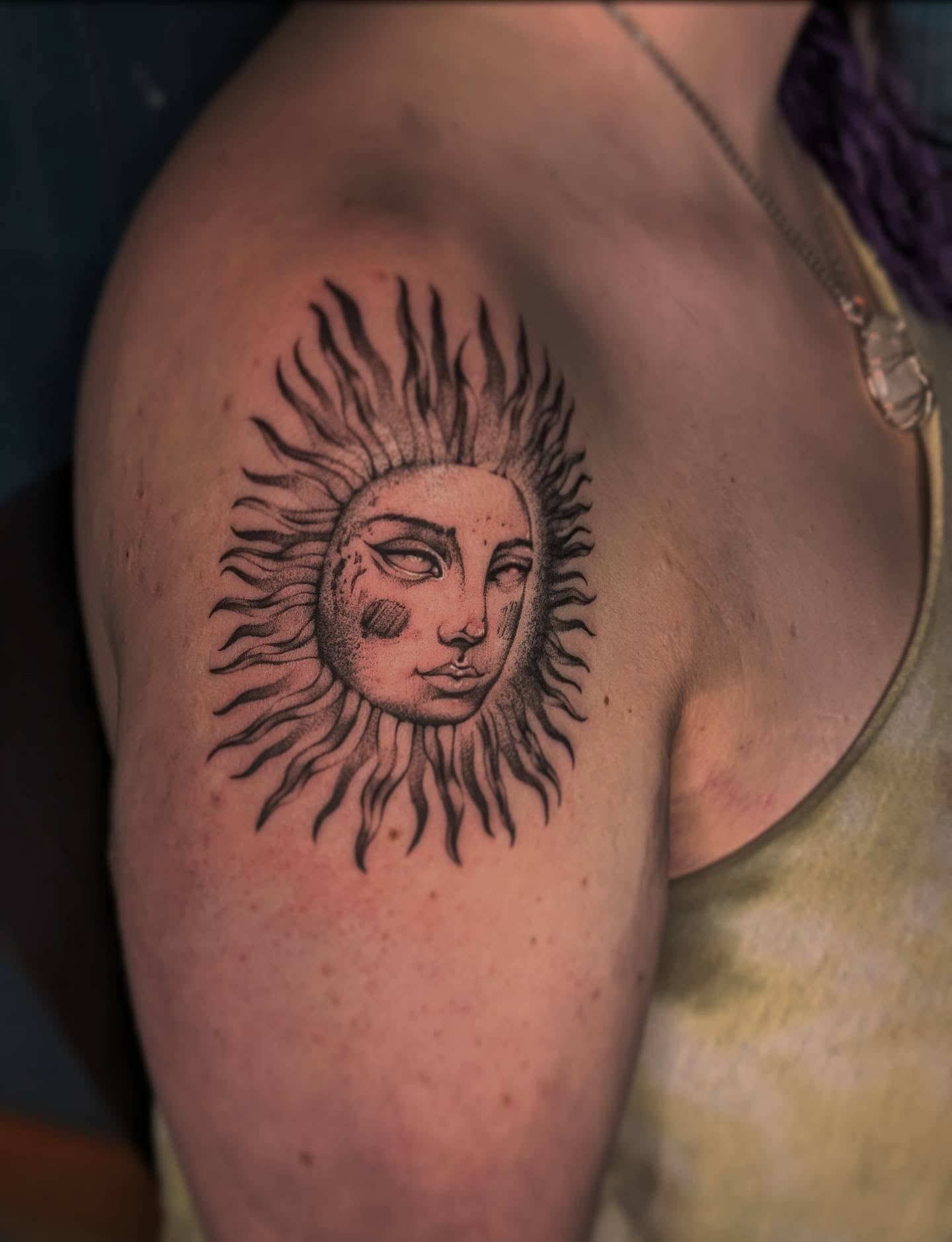 Tattoo by @brightboneink — dotwork