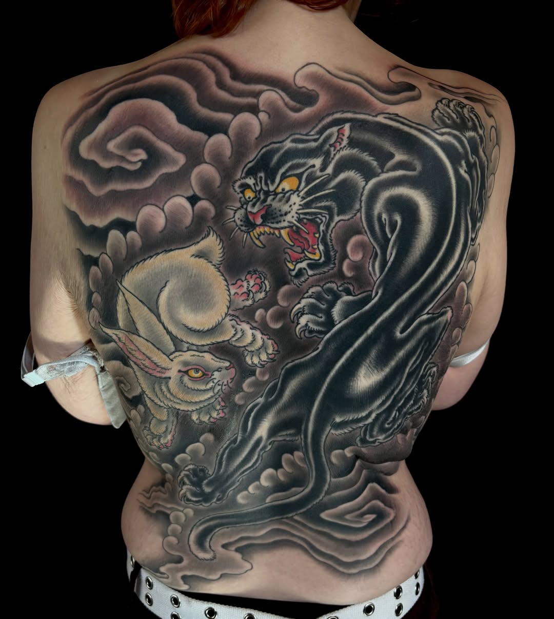 Tattoo by @elijahcole — japanese_irezumi, black_and_grey