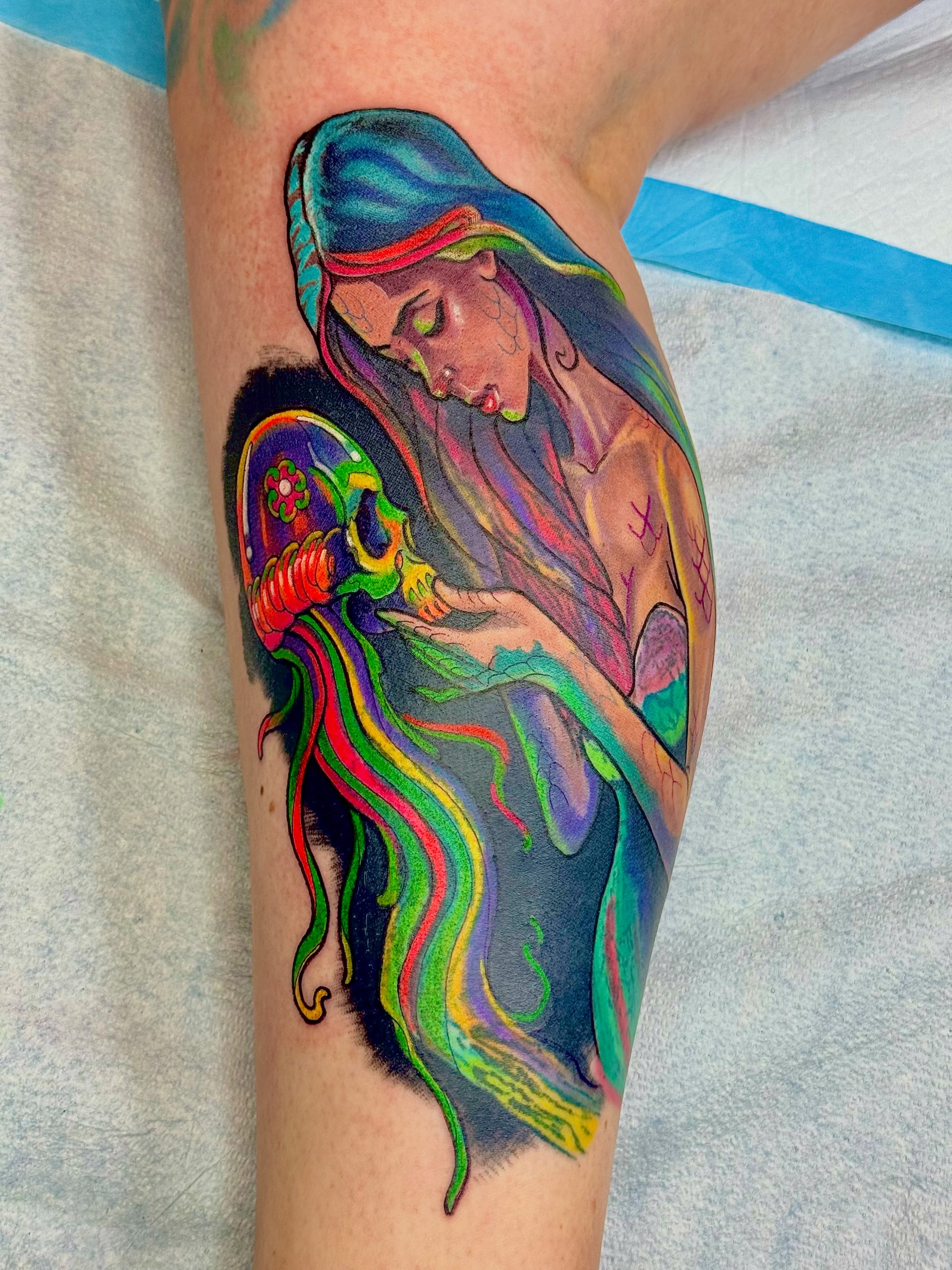 Tattoo by @tattoosbybacon โ new_school, surrealism