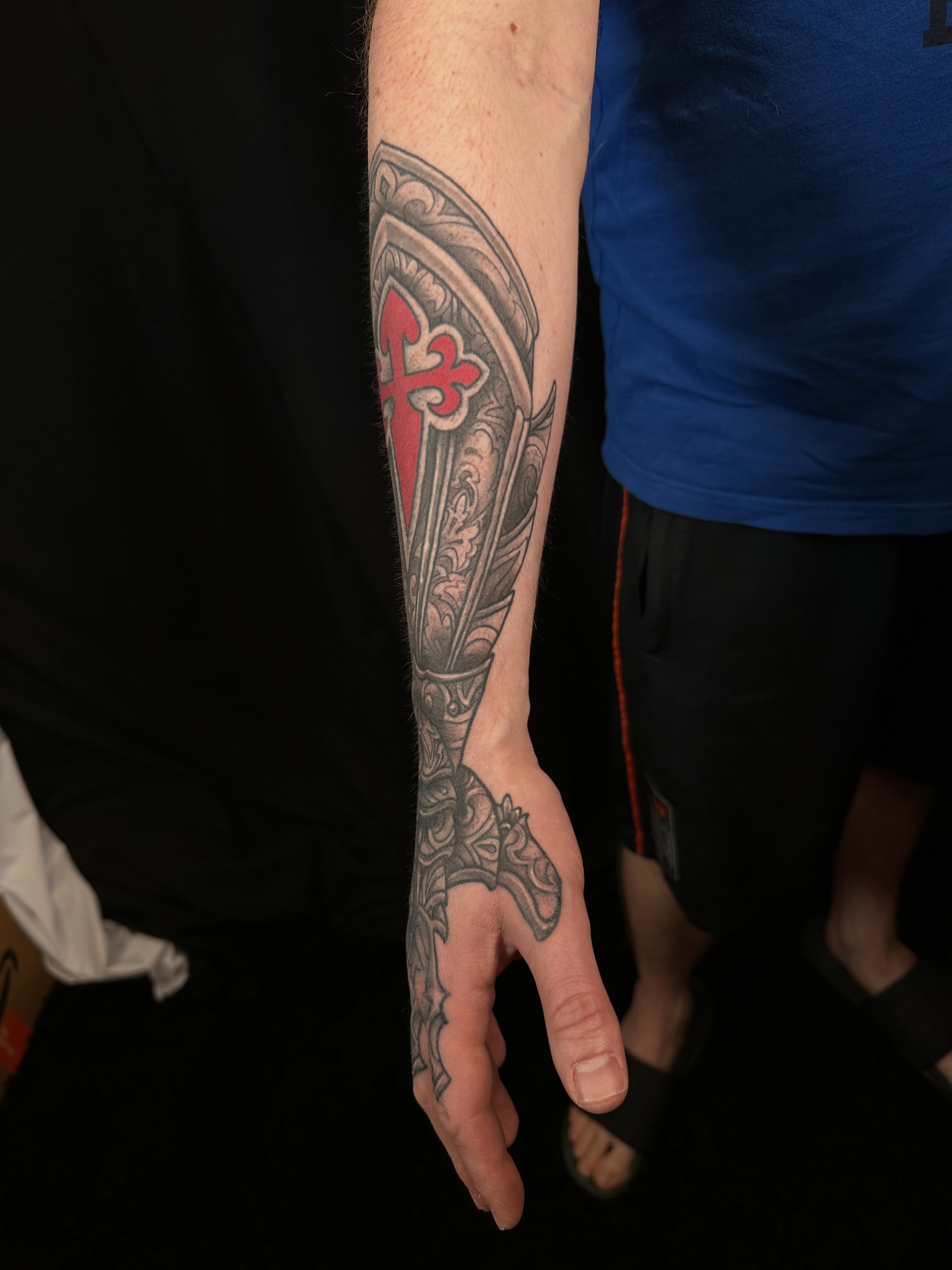 Tattoo by @electricunicorn — black_and_grey, ornamental