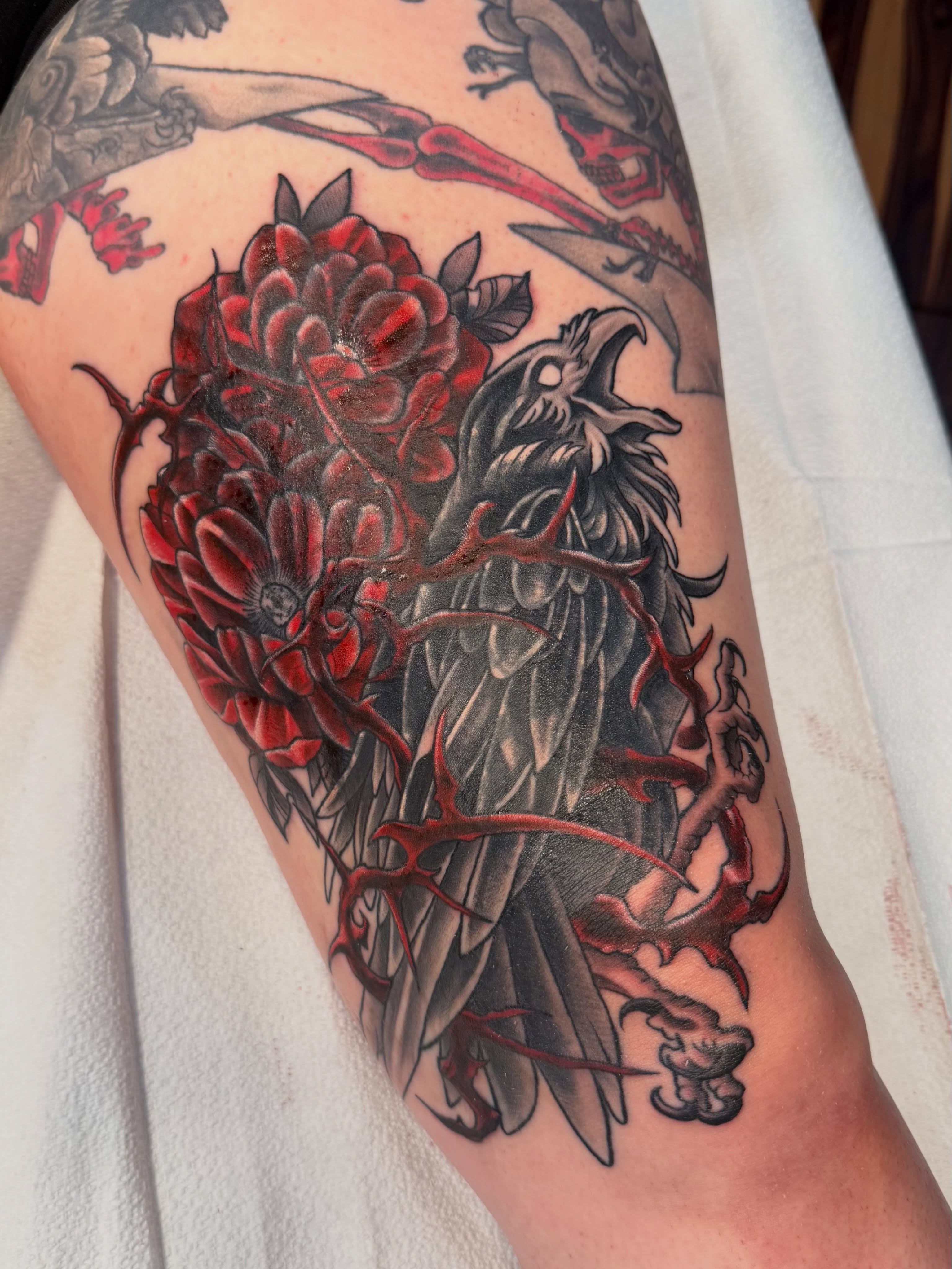 Tattoo by @tyannecherise — american_traditional, dark_realism