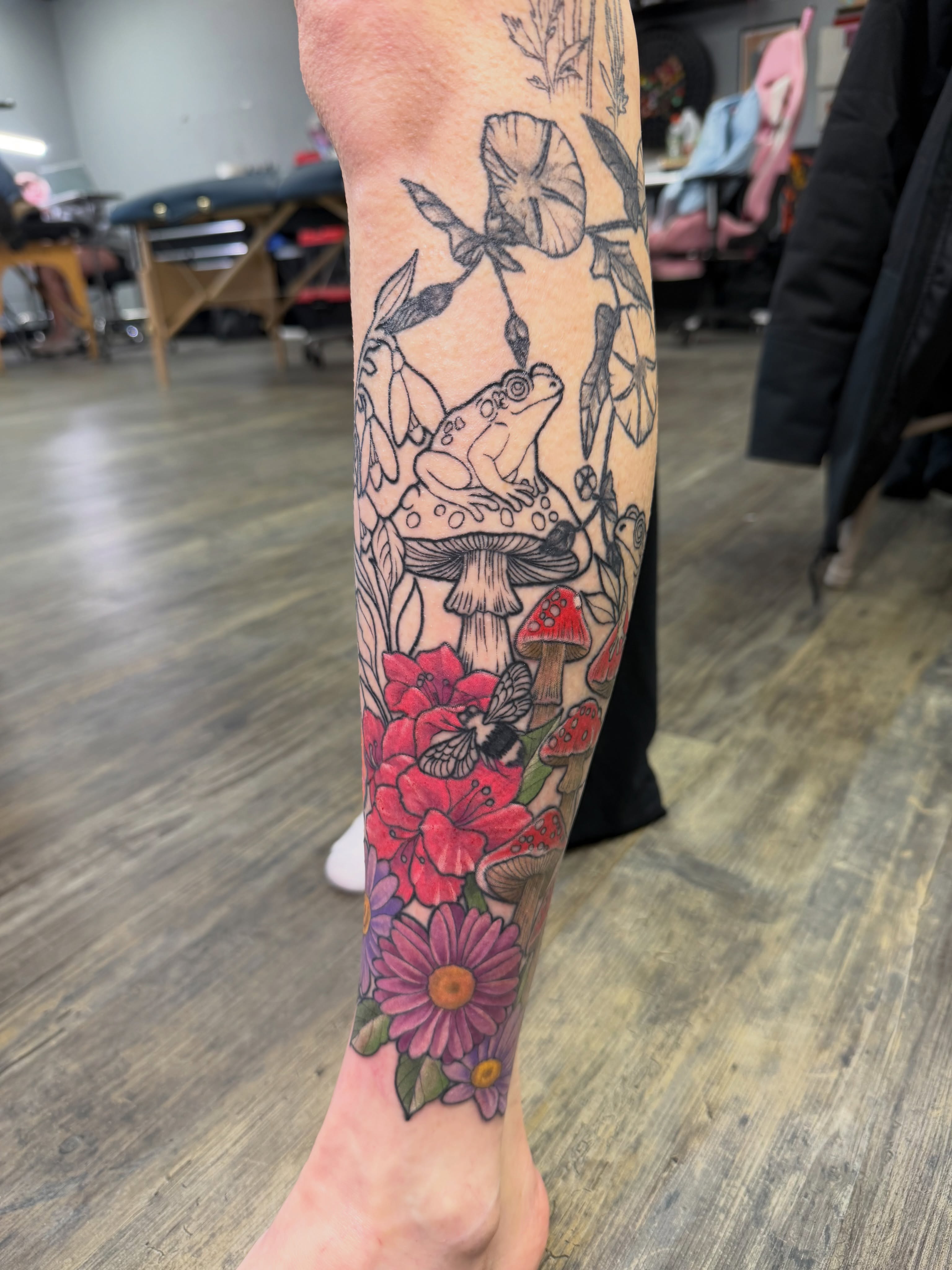 Fairy tale forest new school tattoo on the forearm by TyAnne Schulte