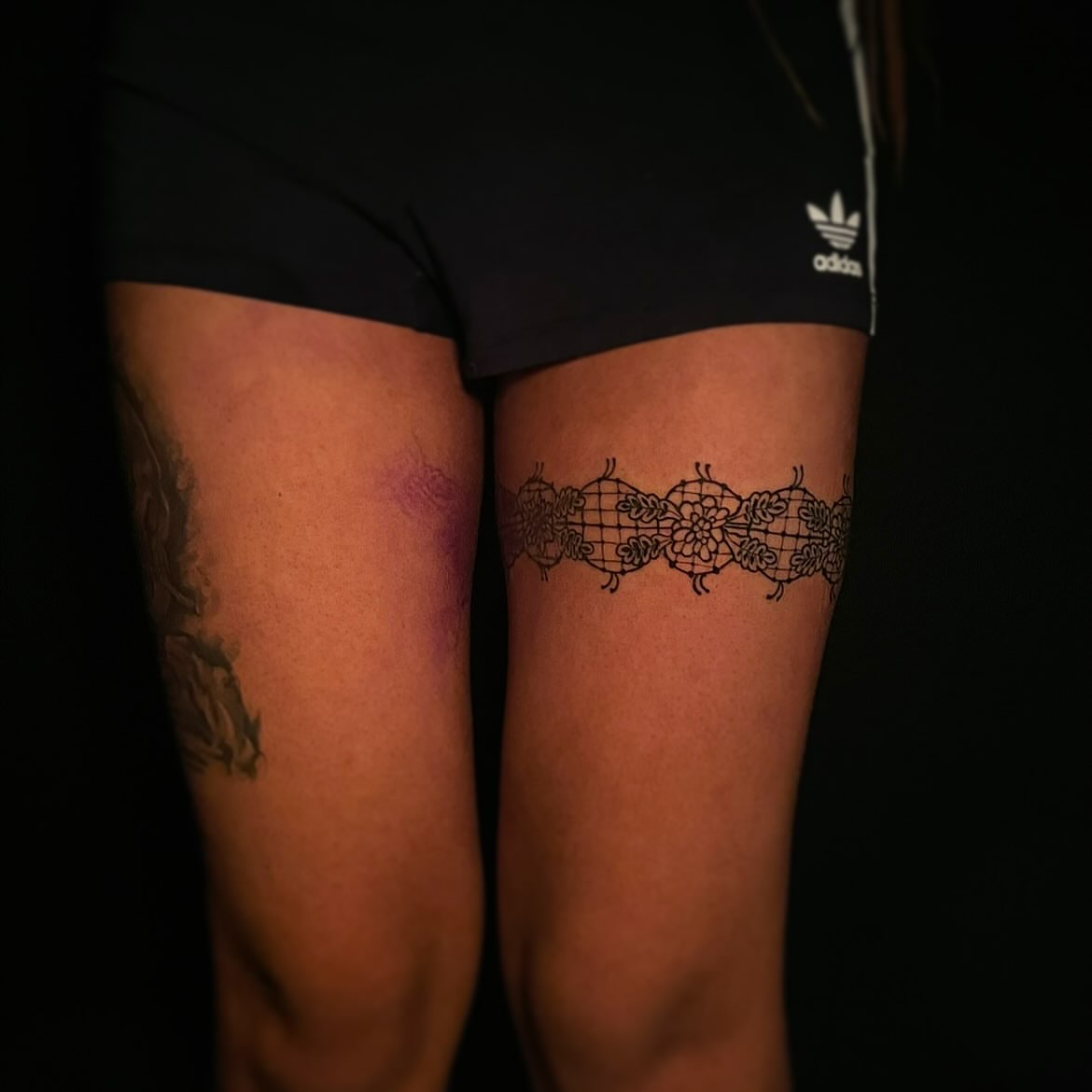 Lace pattern black and grey tattoo on the forearm by 𝕲𝖗𝖆𝖈𝖊 🥀 ᴛᴀᴛᴛᴏᴏ