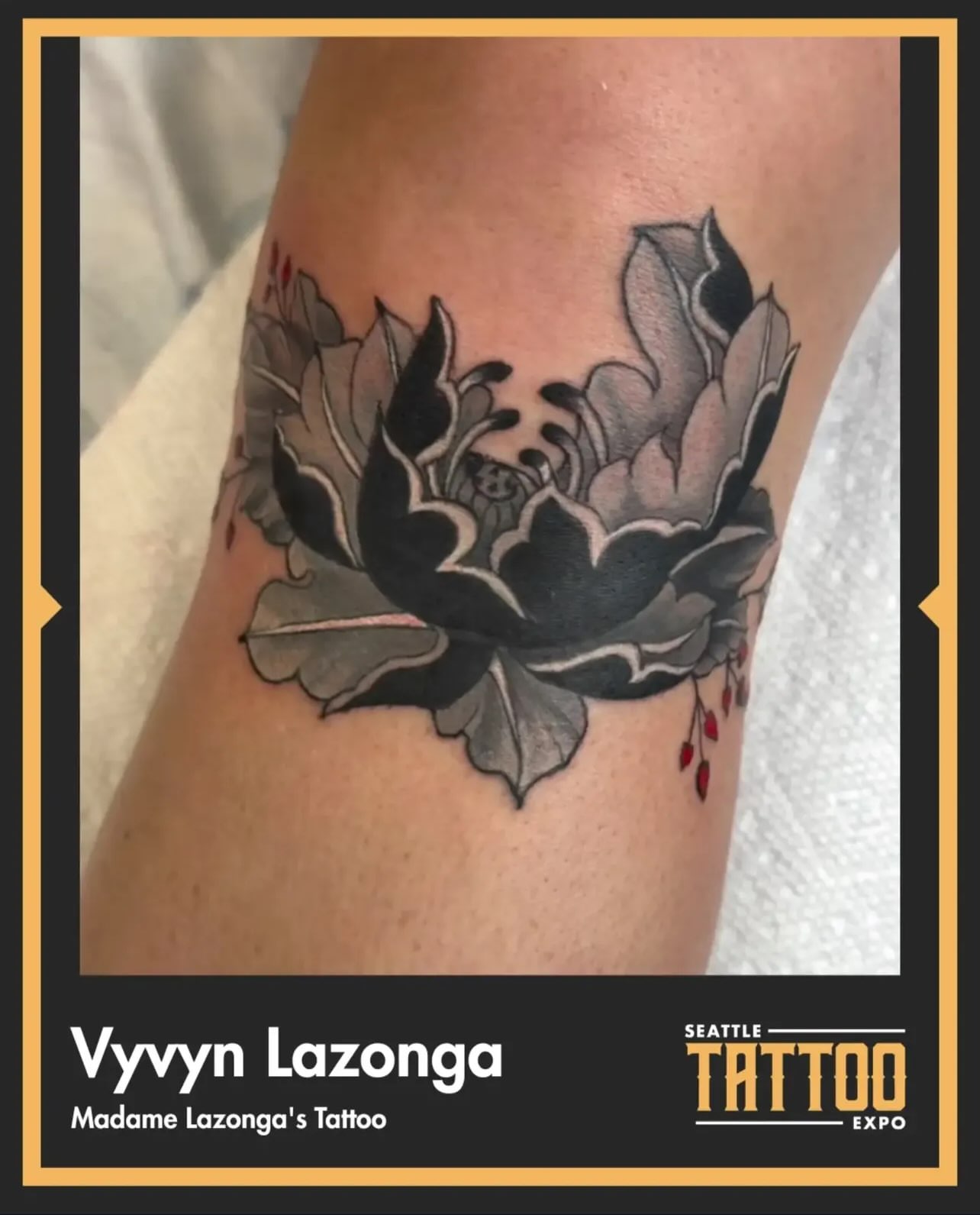 Tattoo by @madamelazongastattoo — black_and_grey