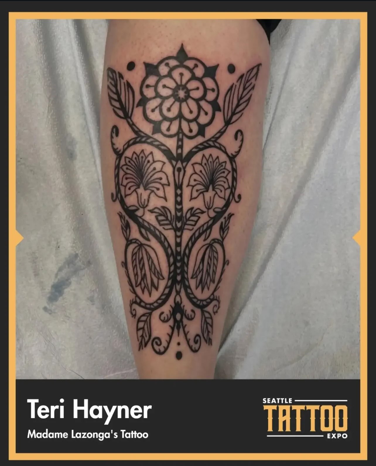 Tattoo by @madamelazongastattoo — black_and_grey