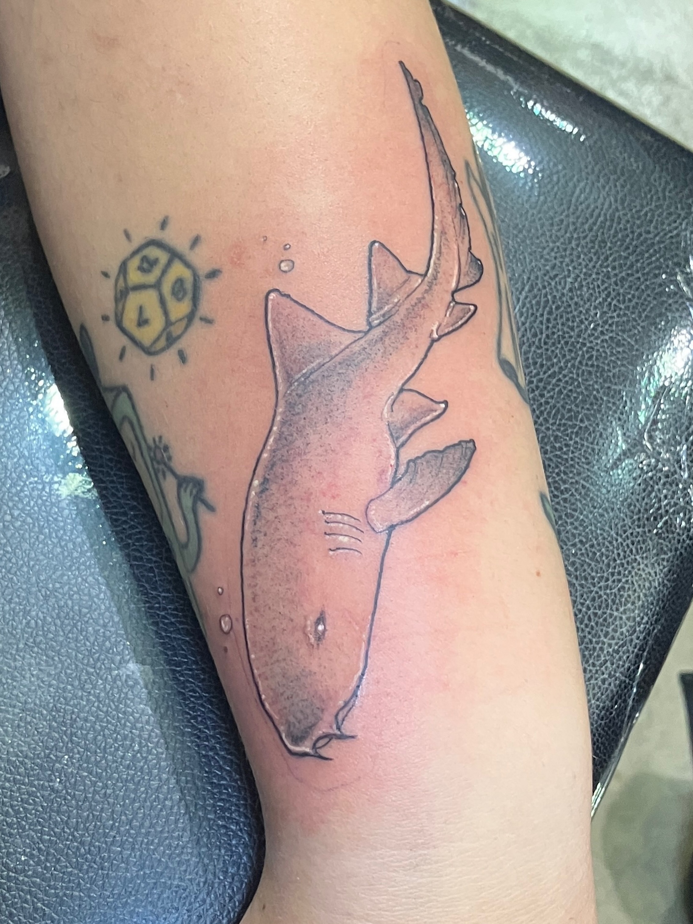 Tattoo by @joyinsorrowtattoo — black_and_grey
