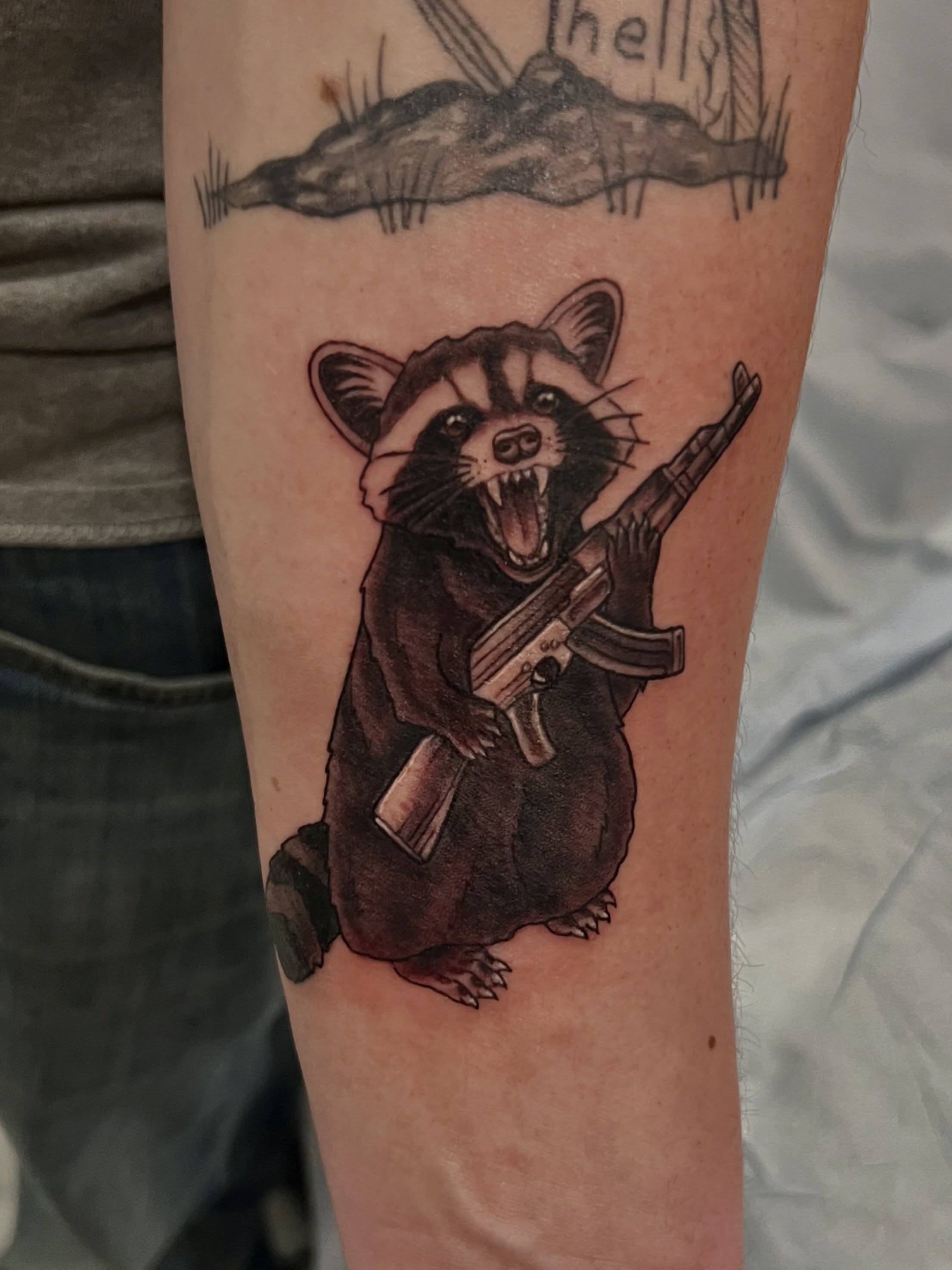 Tattoo by @nikinkki — black_and_grey