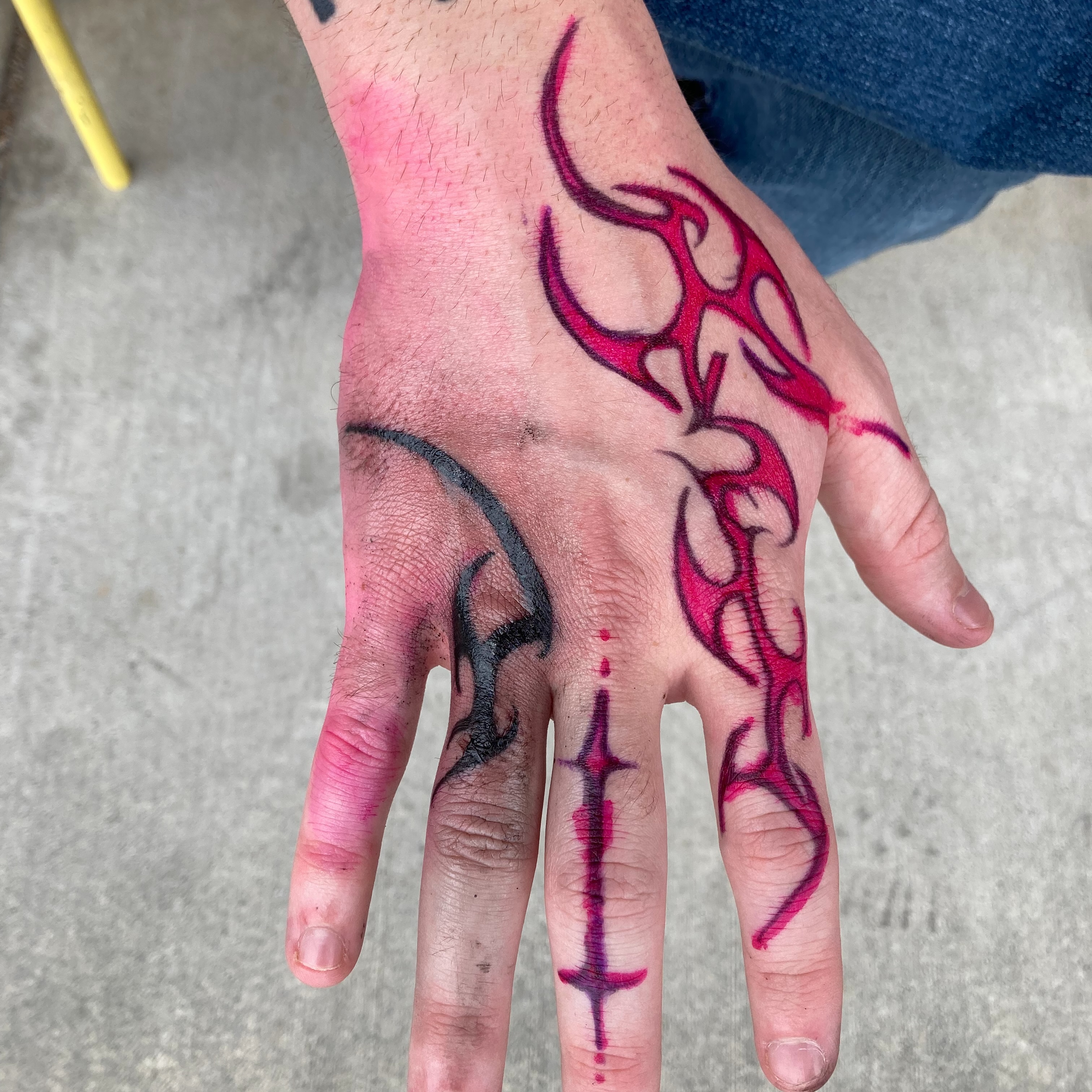 Tribal design tribal tattoo on the hand by Eathan Hale-(East TN) Newschool Tattoo Artist