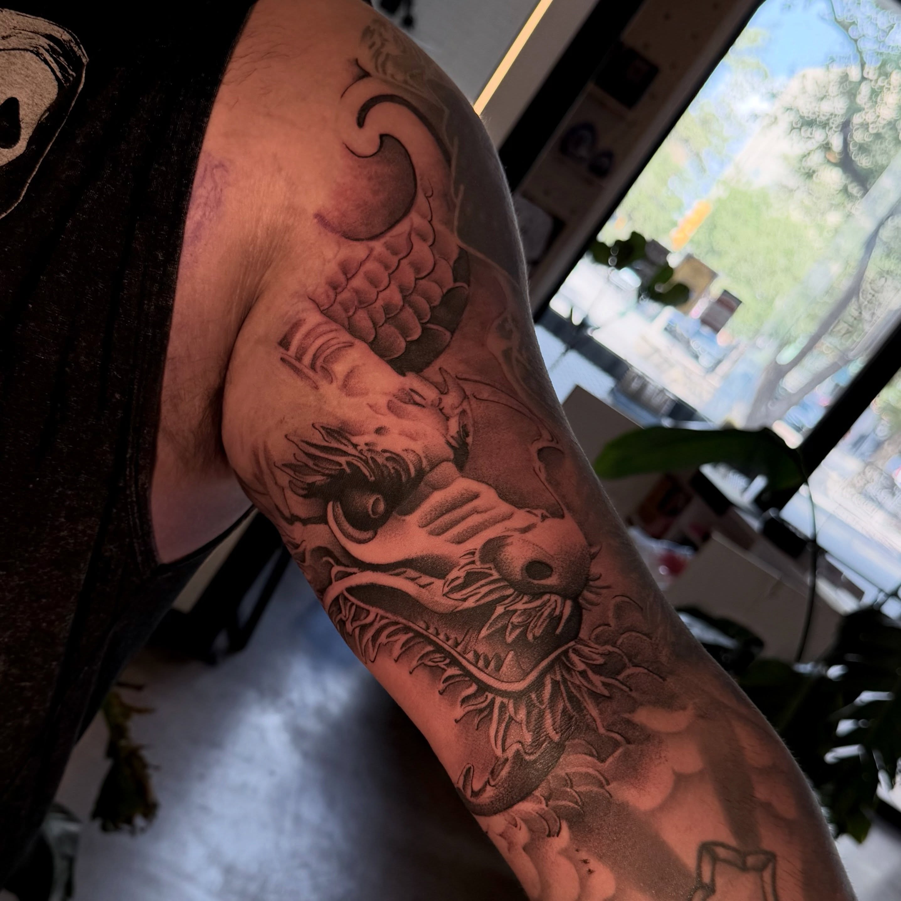 Tattoo by @joe.cruz_tattoos — black_and_grey