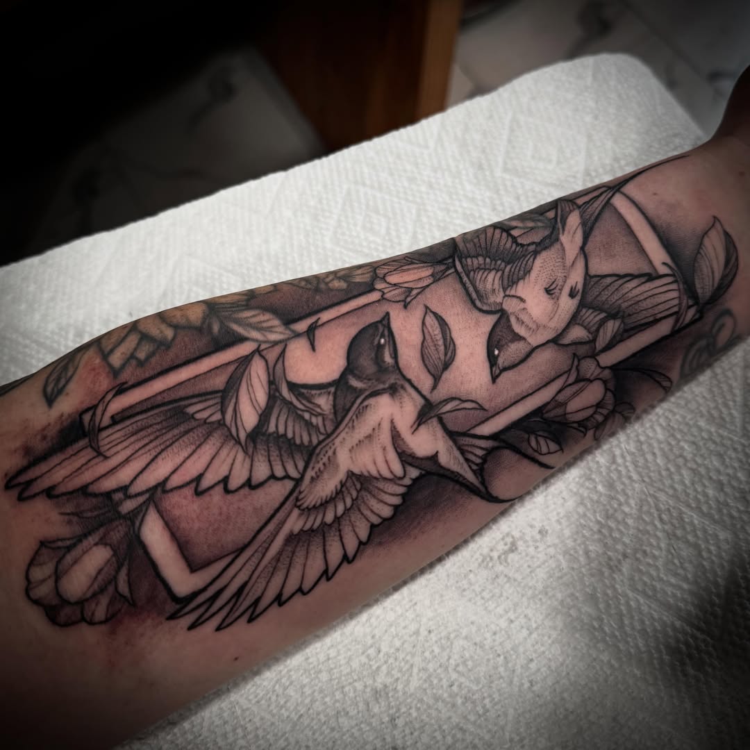 Tattoo by @tats_earnhardt — black_and_grey