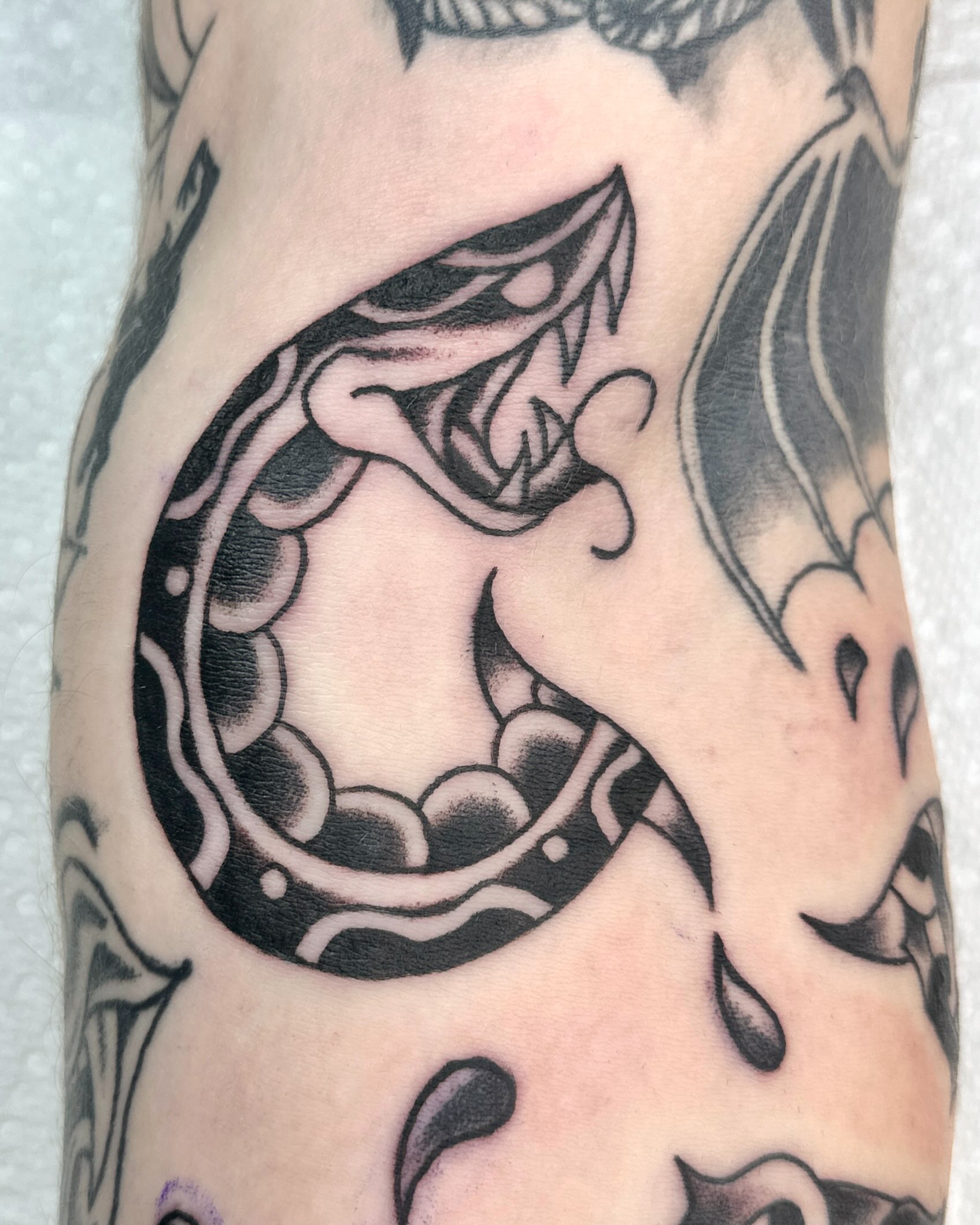 Tattoo by @piratewizardtattoo — black_and_grey