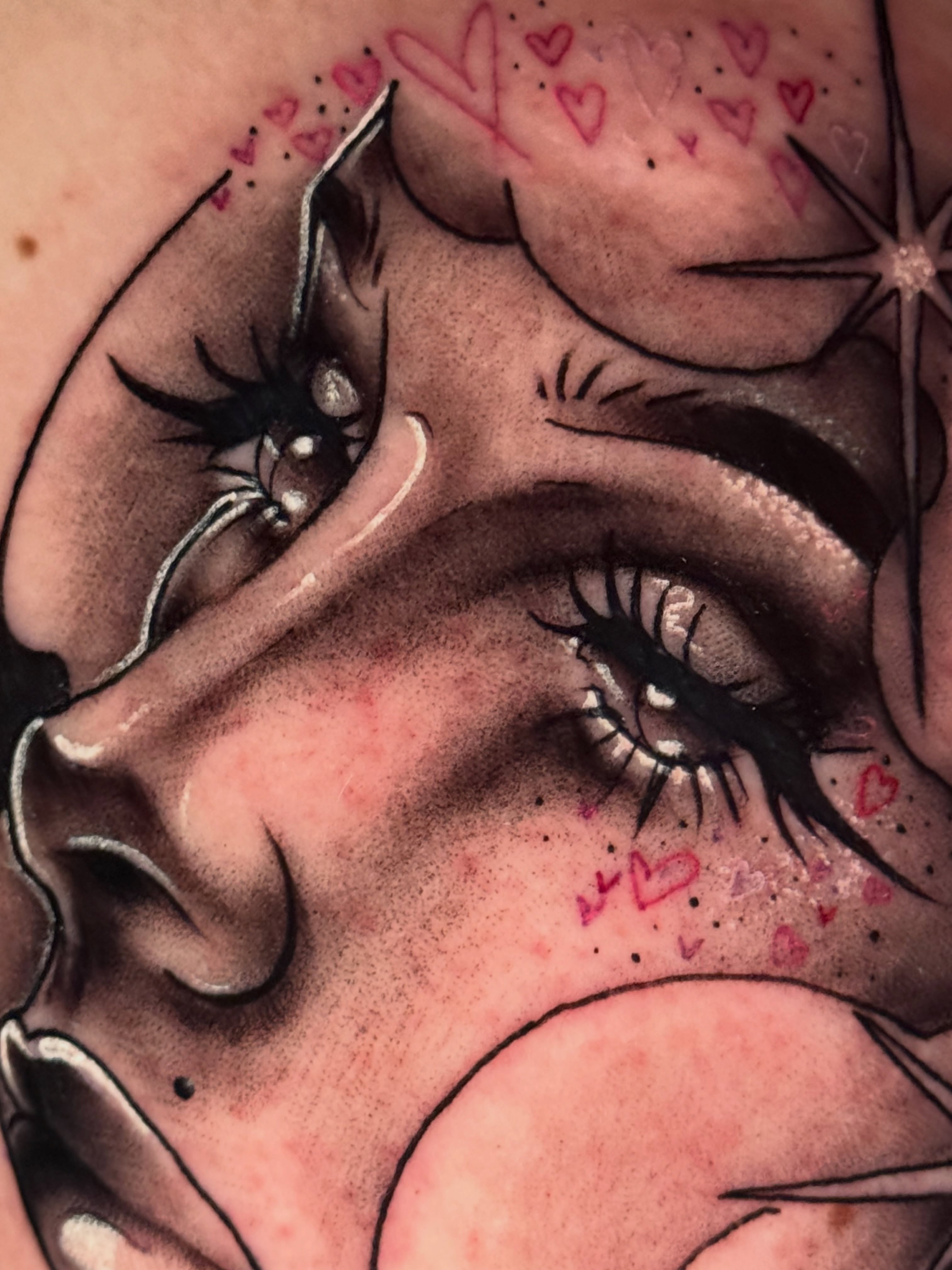 Tattoo by @tori_barkus — realism, dotwork