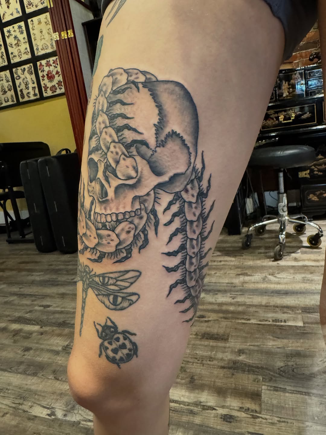 Tattoo by @bobby_daggers — black_and_grey, realism