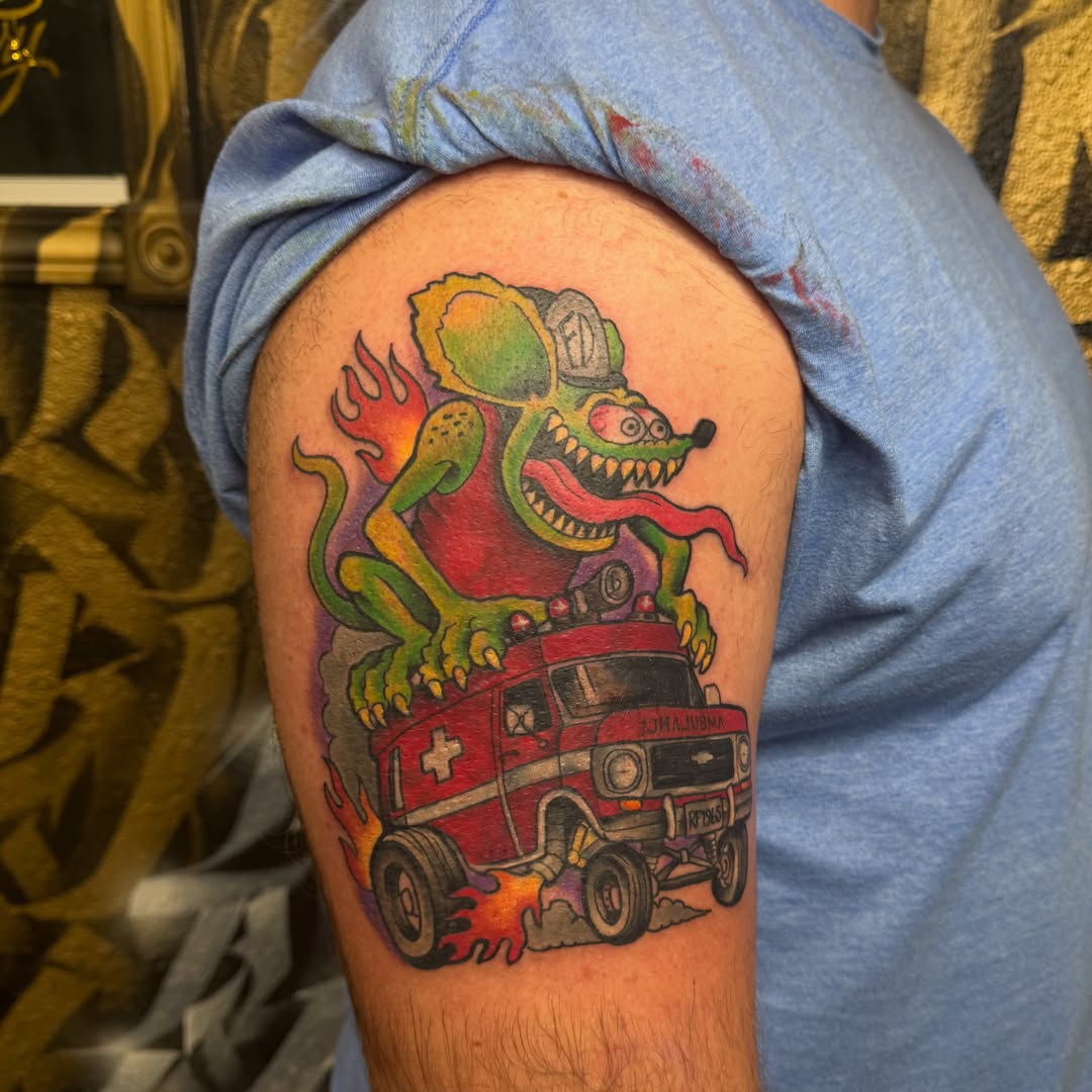 Tattoo by @aminatattooyou โ american_traditional, trash_polka