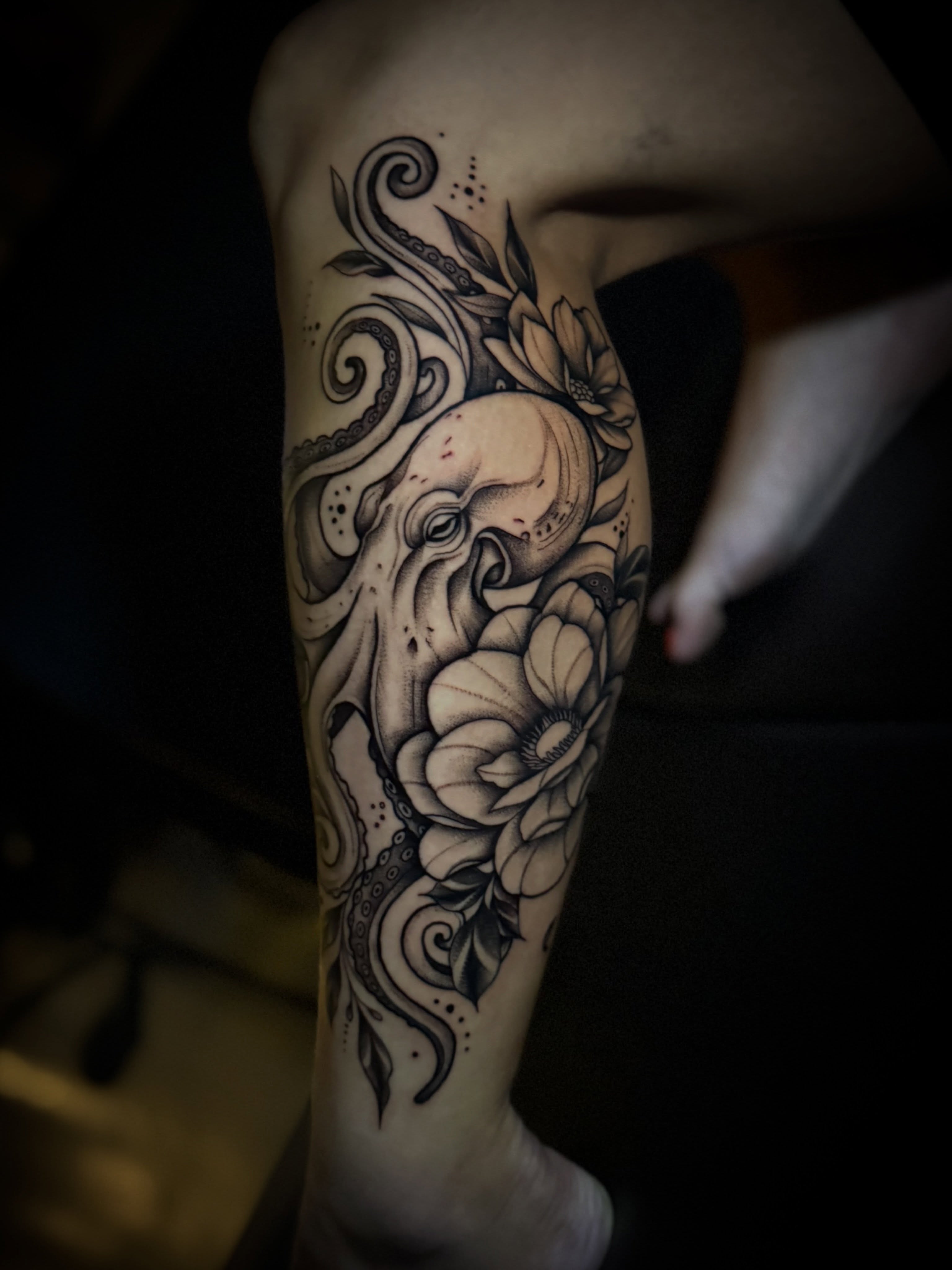 Tattoo by @llanotattooart — black_and_grey, realism