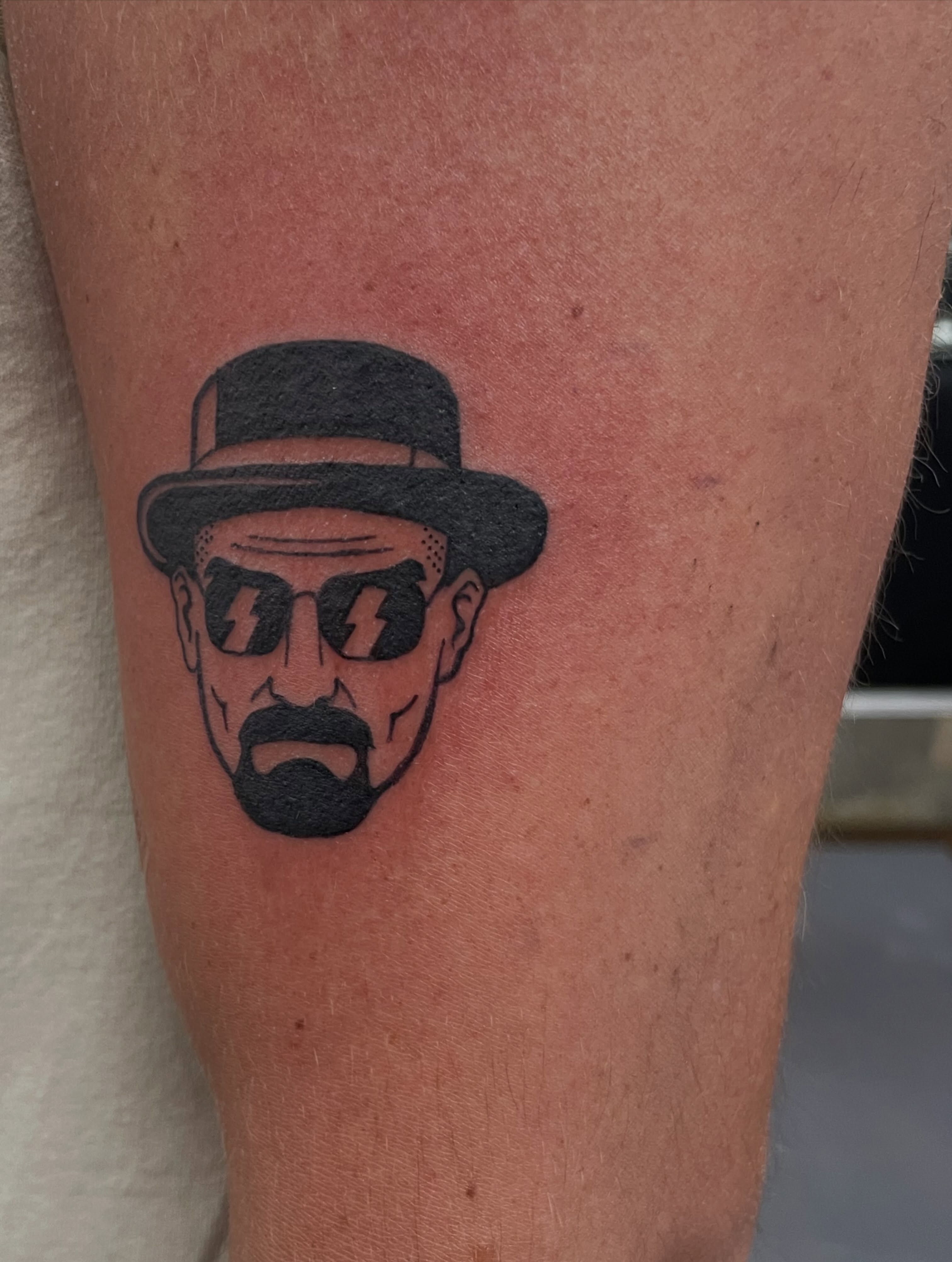 Heisenberg black and grey tattoo on the forearm by Moses (Mo) 🇵🇭