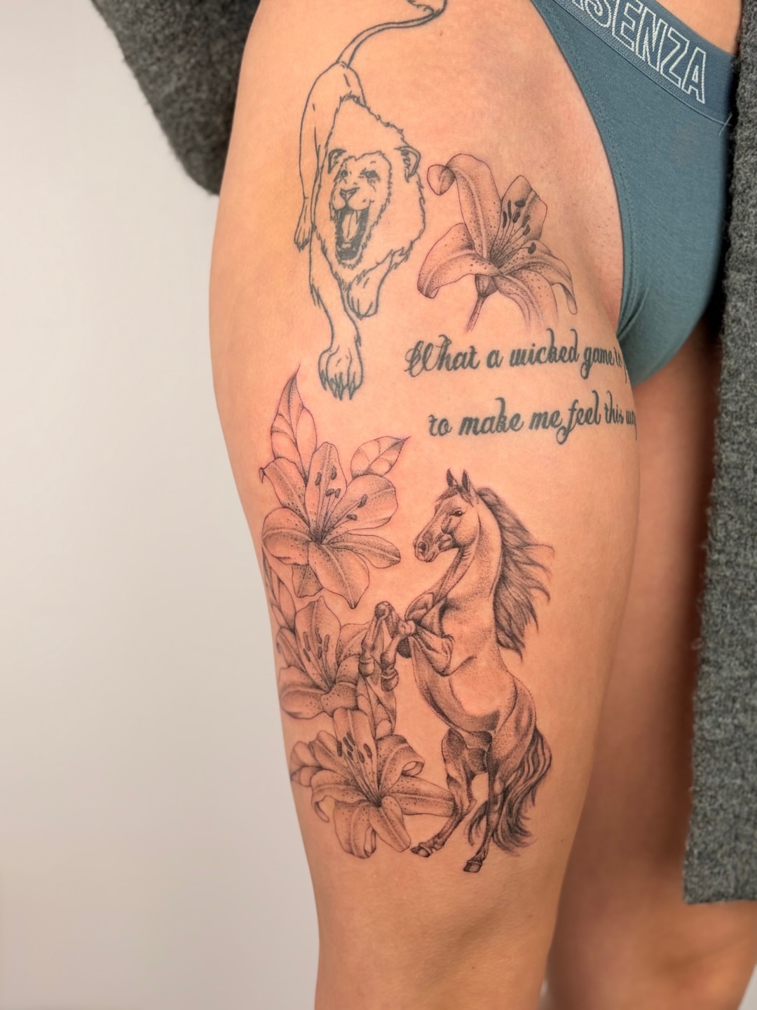 Tattoo by @cam.tats โ black_and_grey, realism