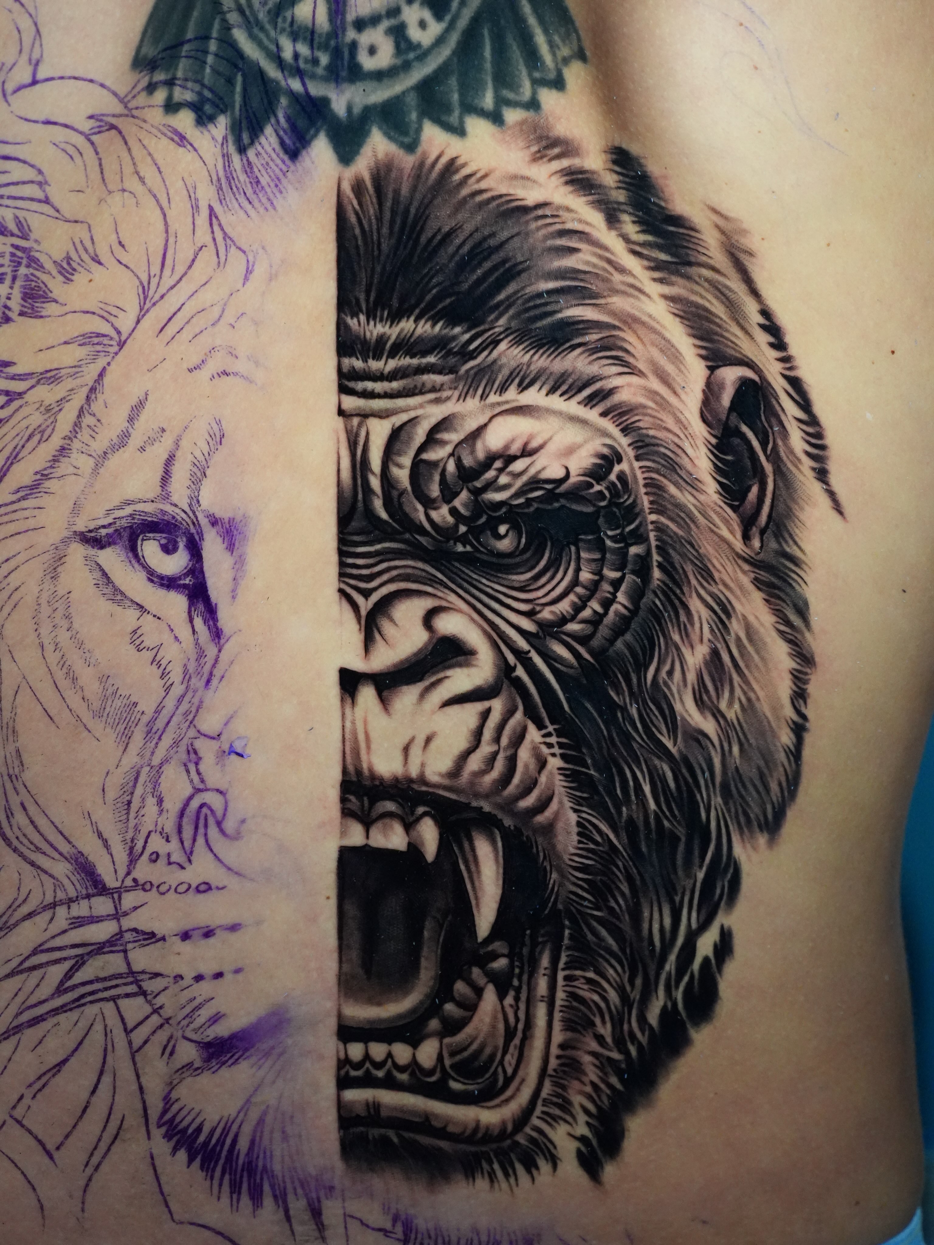 Tattoo by @aqua.ink_joe — realism, black_and_grey