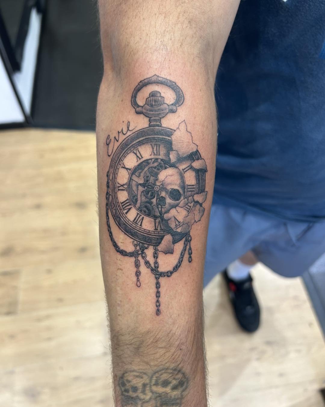 Tattoo by @darren_room5_spencer — black_and_grey, realism