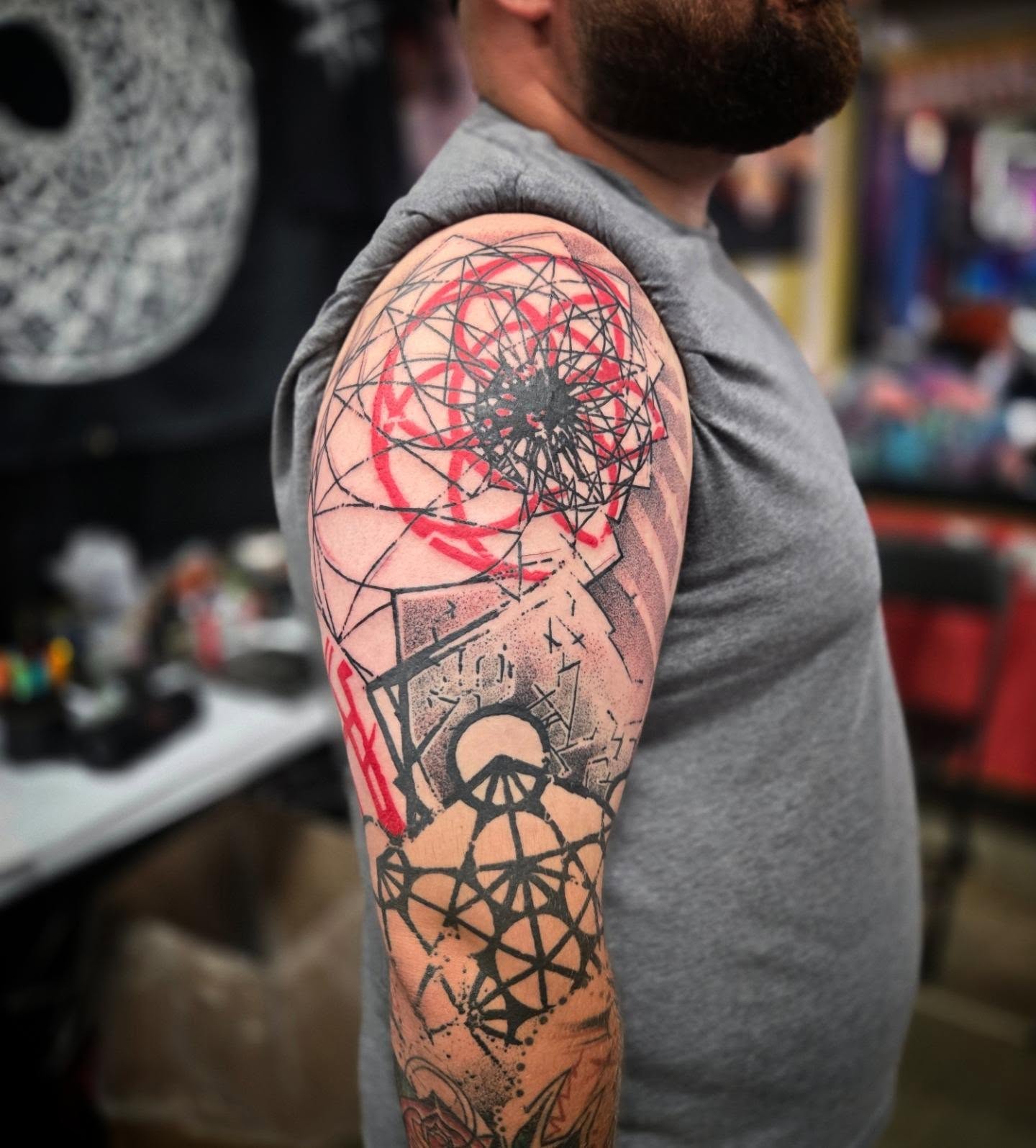 Tattoo by @aaronistattoo — geometric