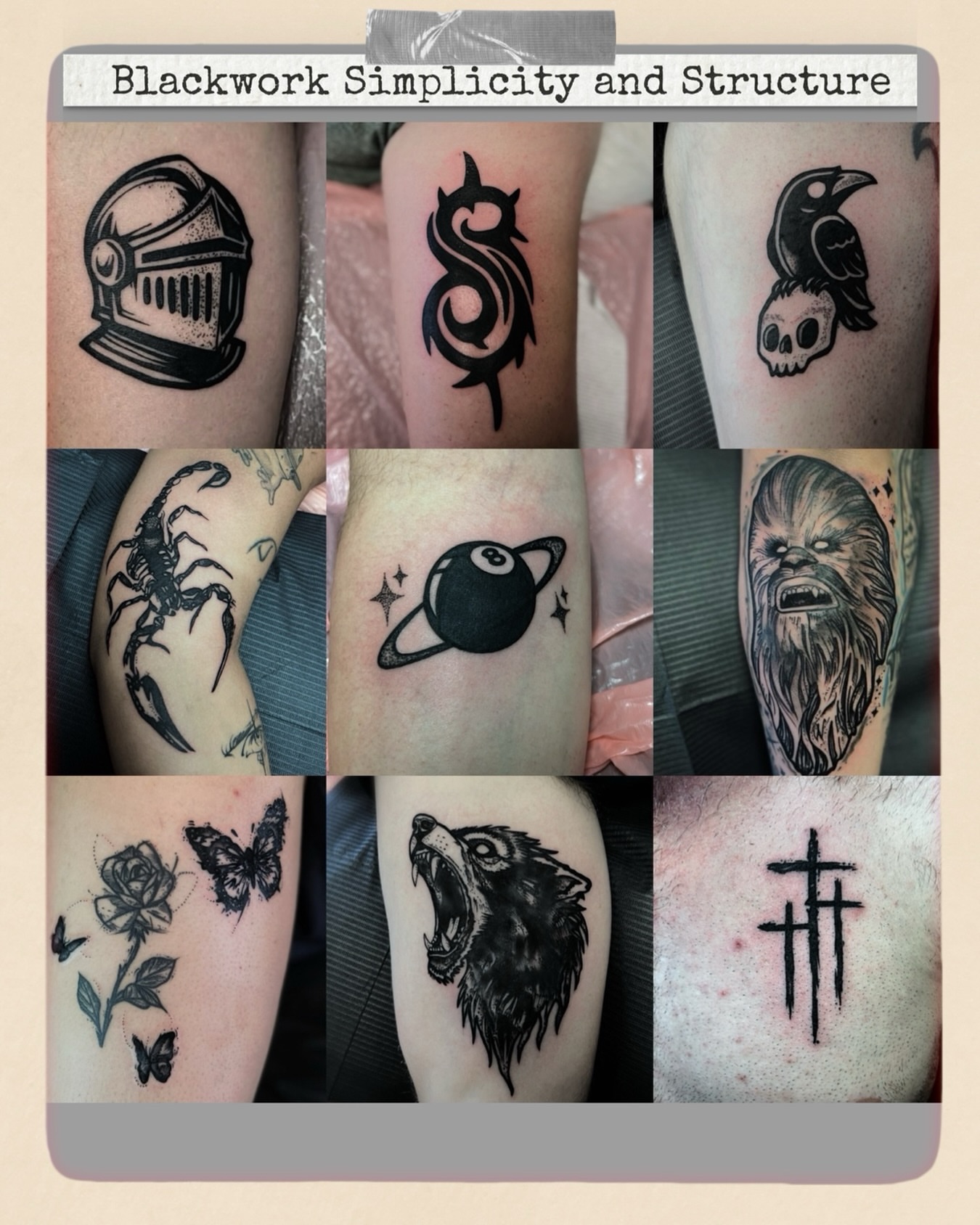 Tattoo portfolio blackwork tattoo by Hugh Anthony Washington, Hattiesburg, Mississippi