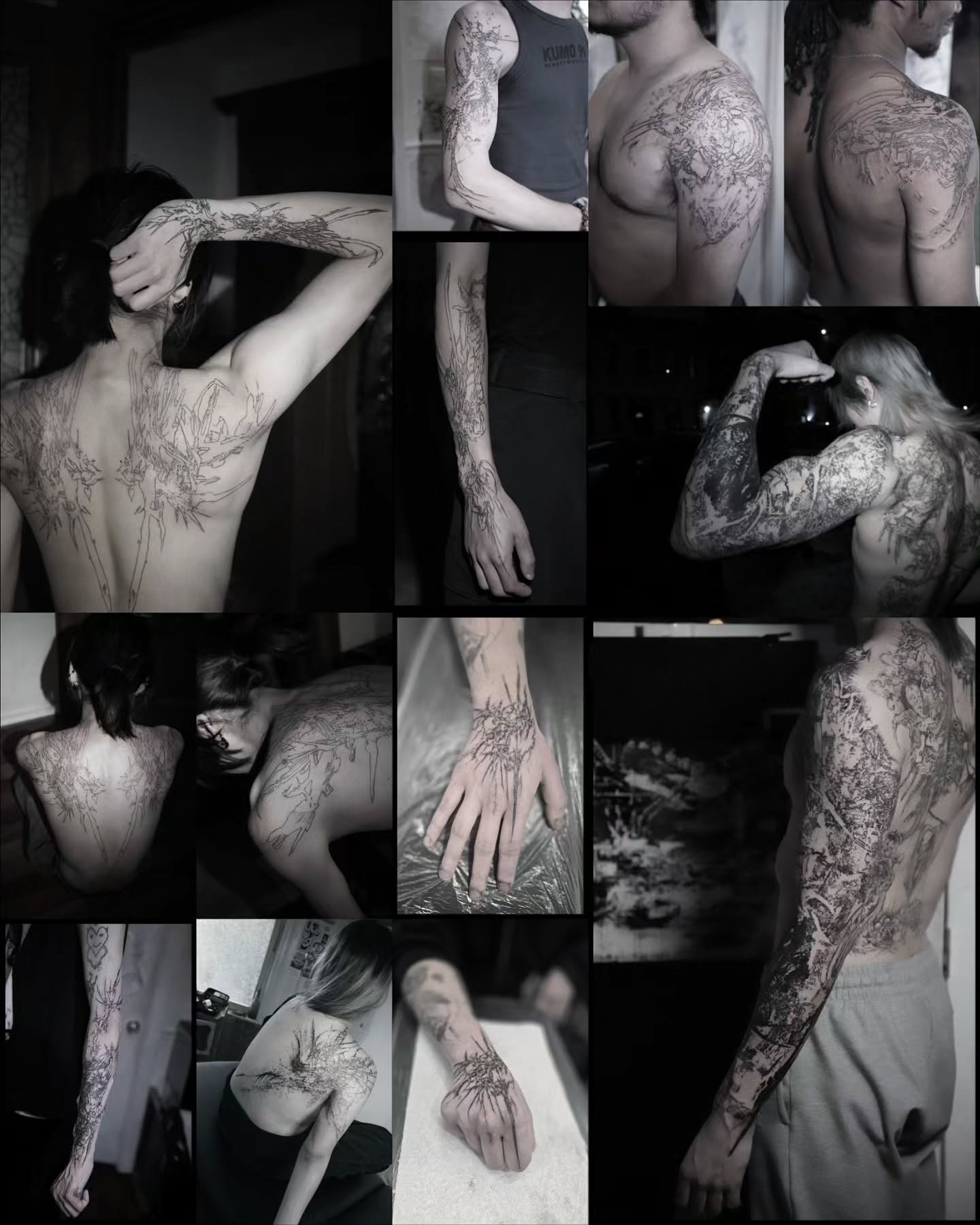 Abstract organic forms blackwork tattoo on the back by Branded ꪉꪗ Brandon ∴ b.liew ∴ Tattoo ∴ NYC